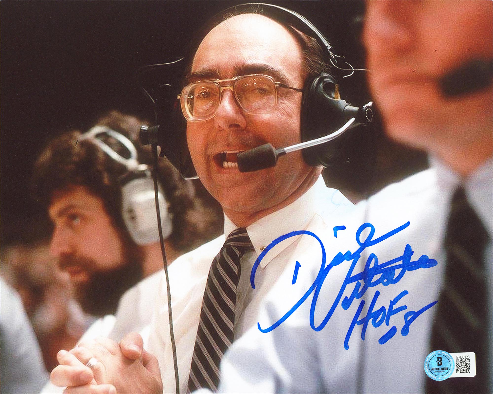 Dick Vitale "HOF 08" Authentic Signed 8x10 Horizontal Photo BAS #BN30126