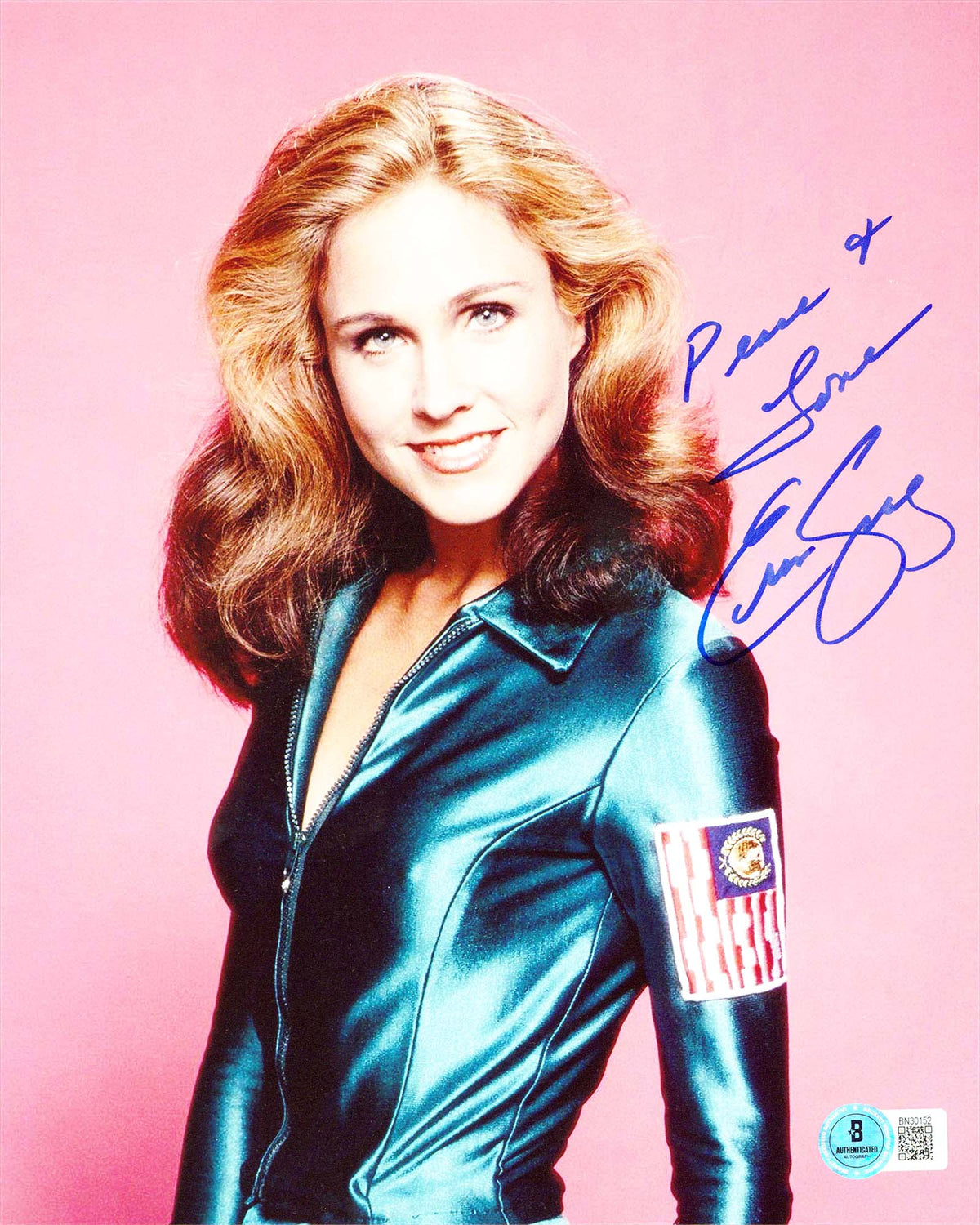 Erin Gray Buck Rogers 25th Century "Peace & Love" Signed 8x10 Photo BAS #BN30152