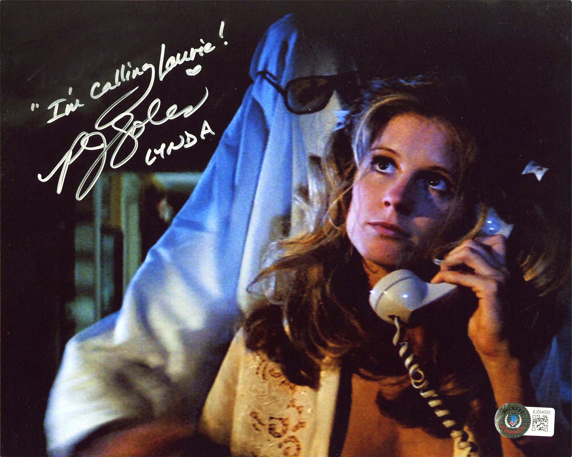 P.J. Soles Halloween "I'm Calling Laurie! Lynda" Signed 8x10 Photo BAS #BJ054593