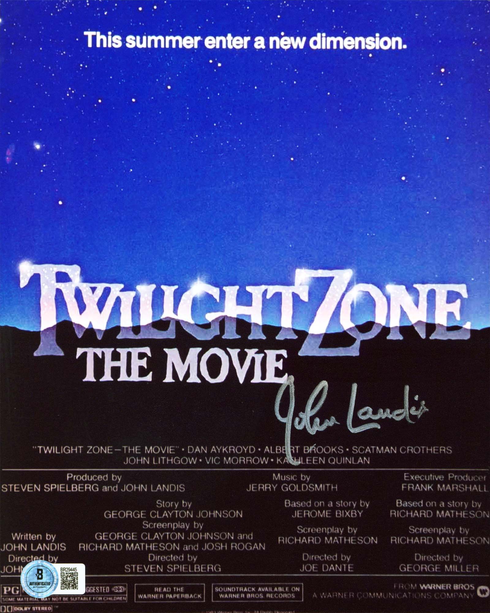John Landis Twilight Zone Authentic Signed 8x10 Vertical Photo Autographed BAS 5