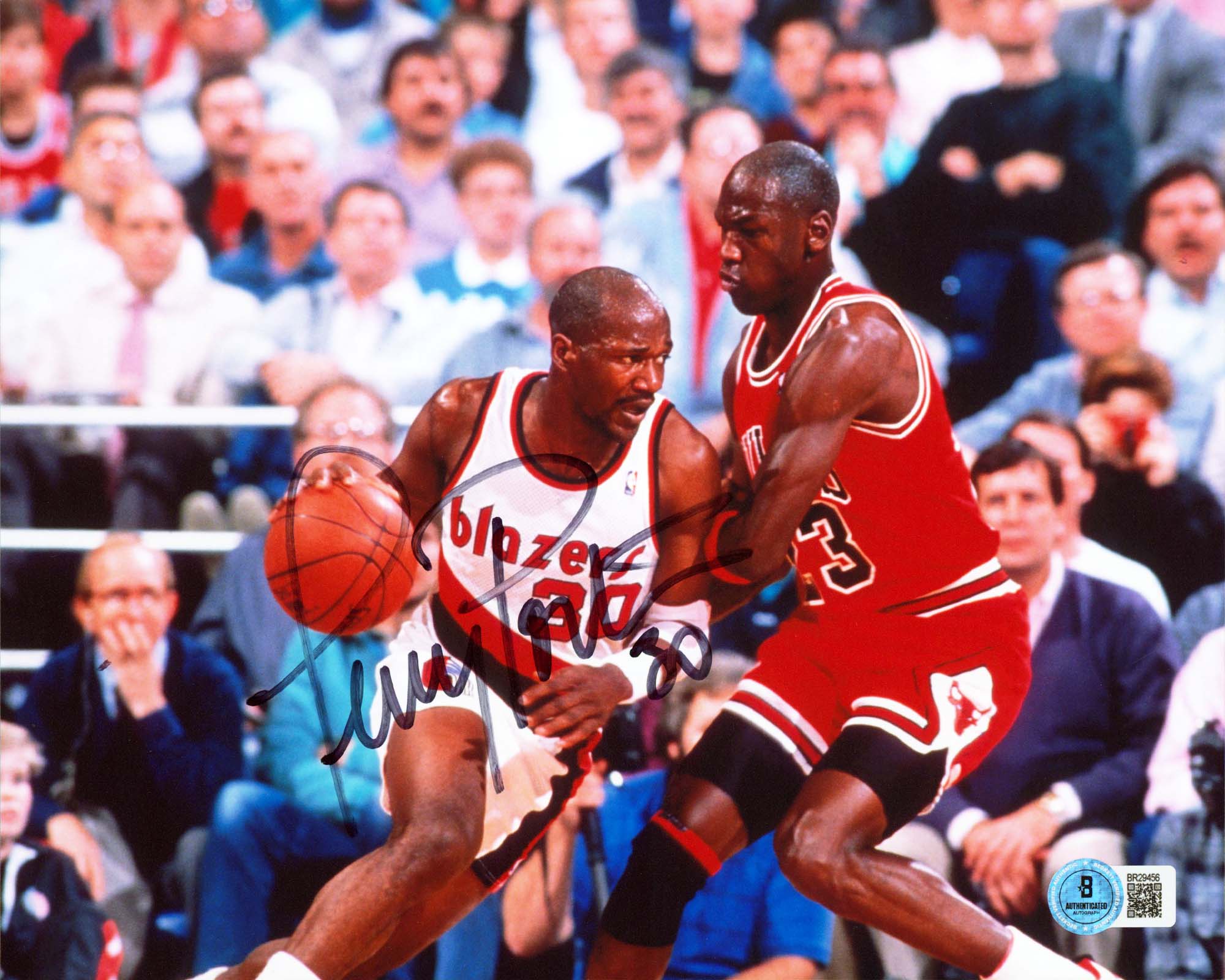 Blazers Terry Porter Authentic Signed 8x10 Horizontal Photo BAS #BR29456