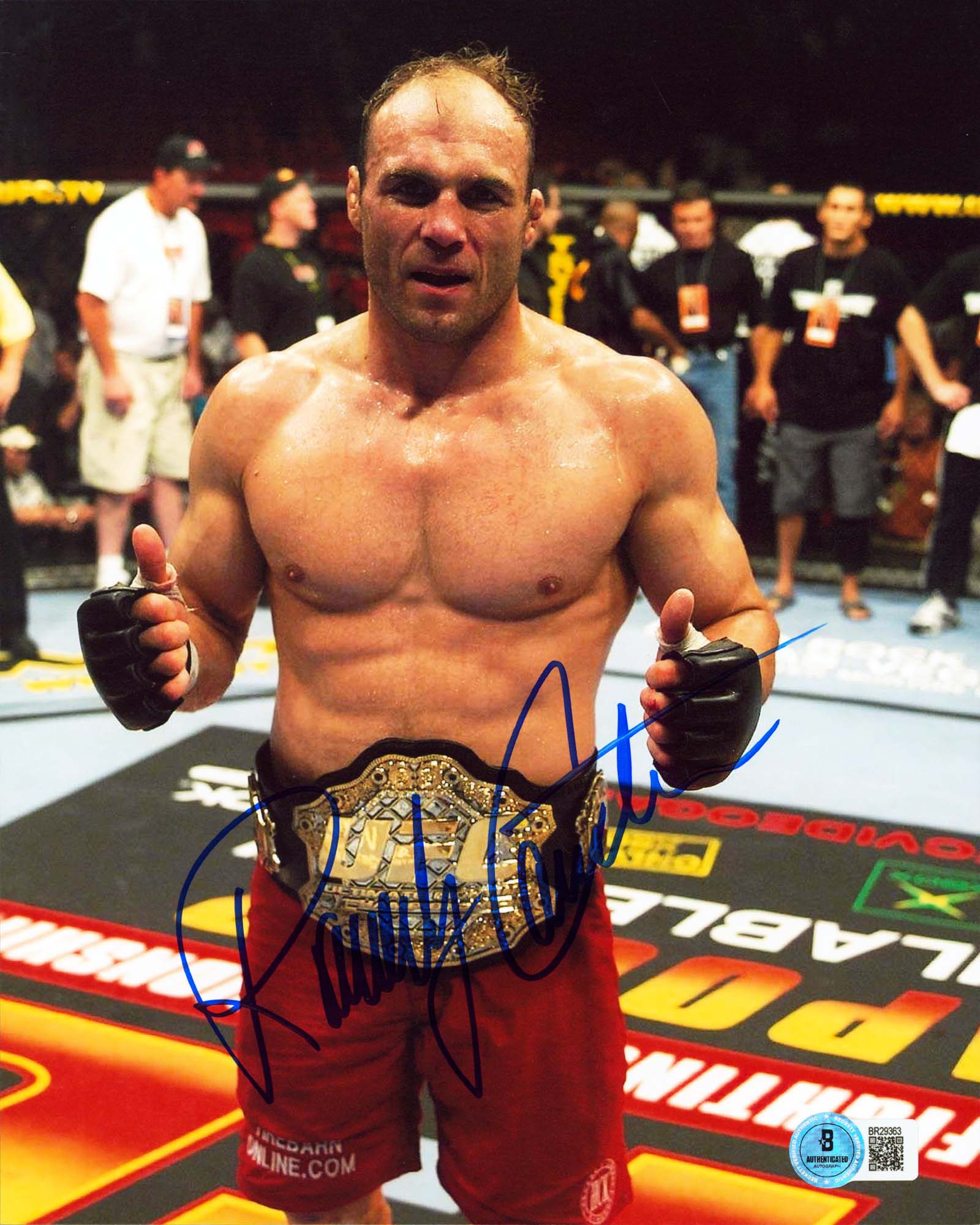 UFC Randy Couture Authentic Signed 8x10 Vertical Photo BAS #BR29363