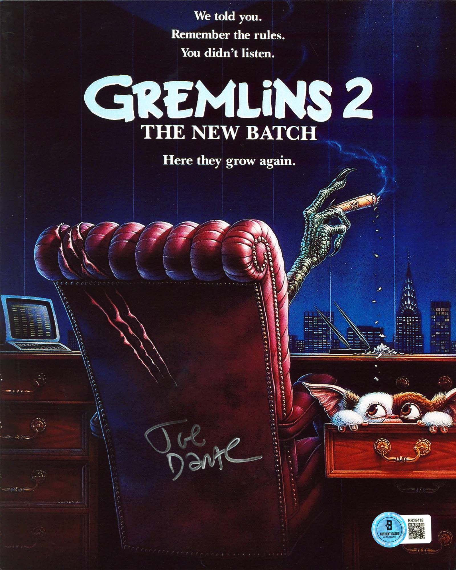 Joe Dante Gremlins 2 Authentic Signed 8x10 Vertical Photo BAS #BR29418