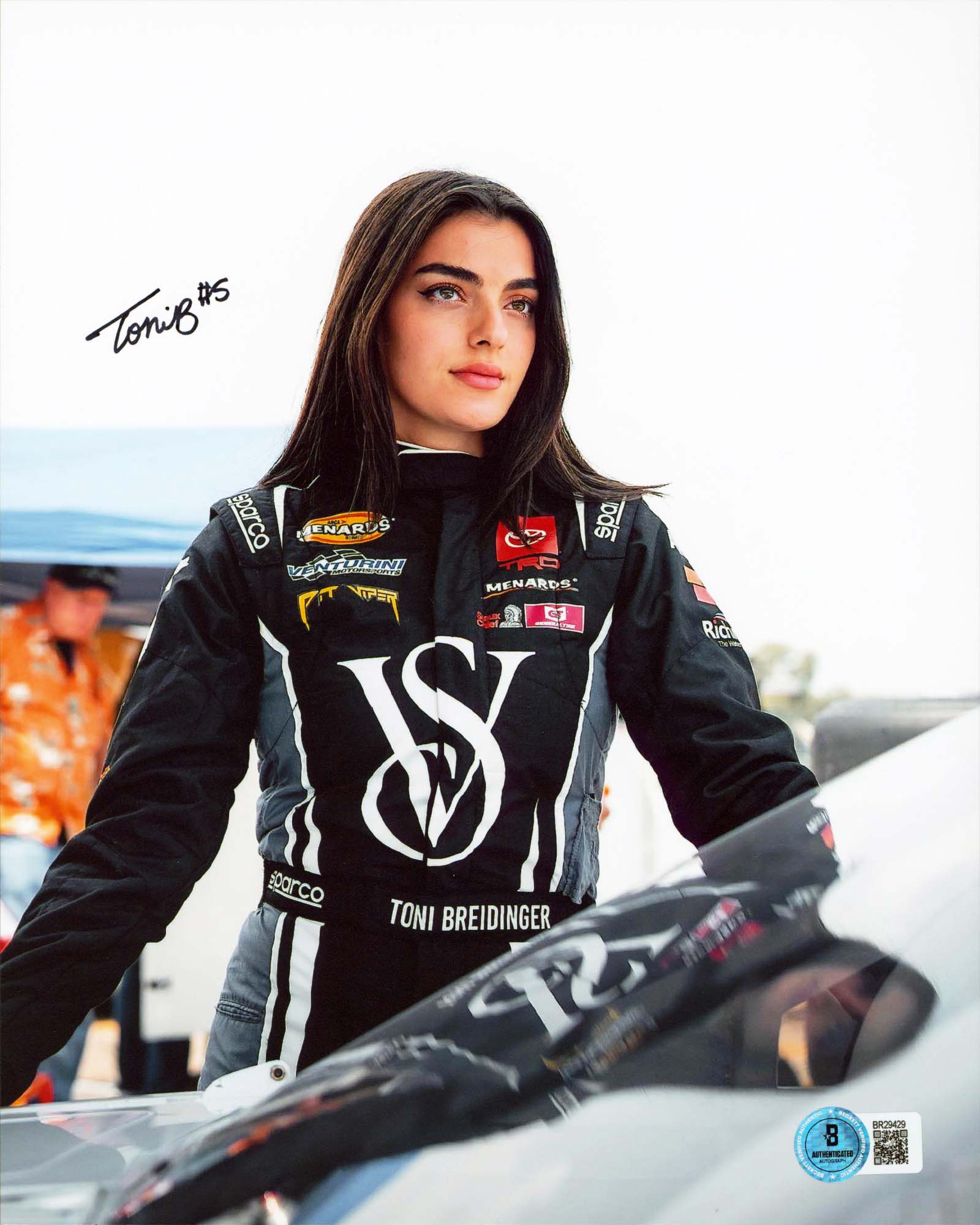 NASCAR Toni Breidinger Authentic Signed 8x10 Vertical Photo BAS #BR29429