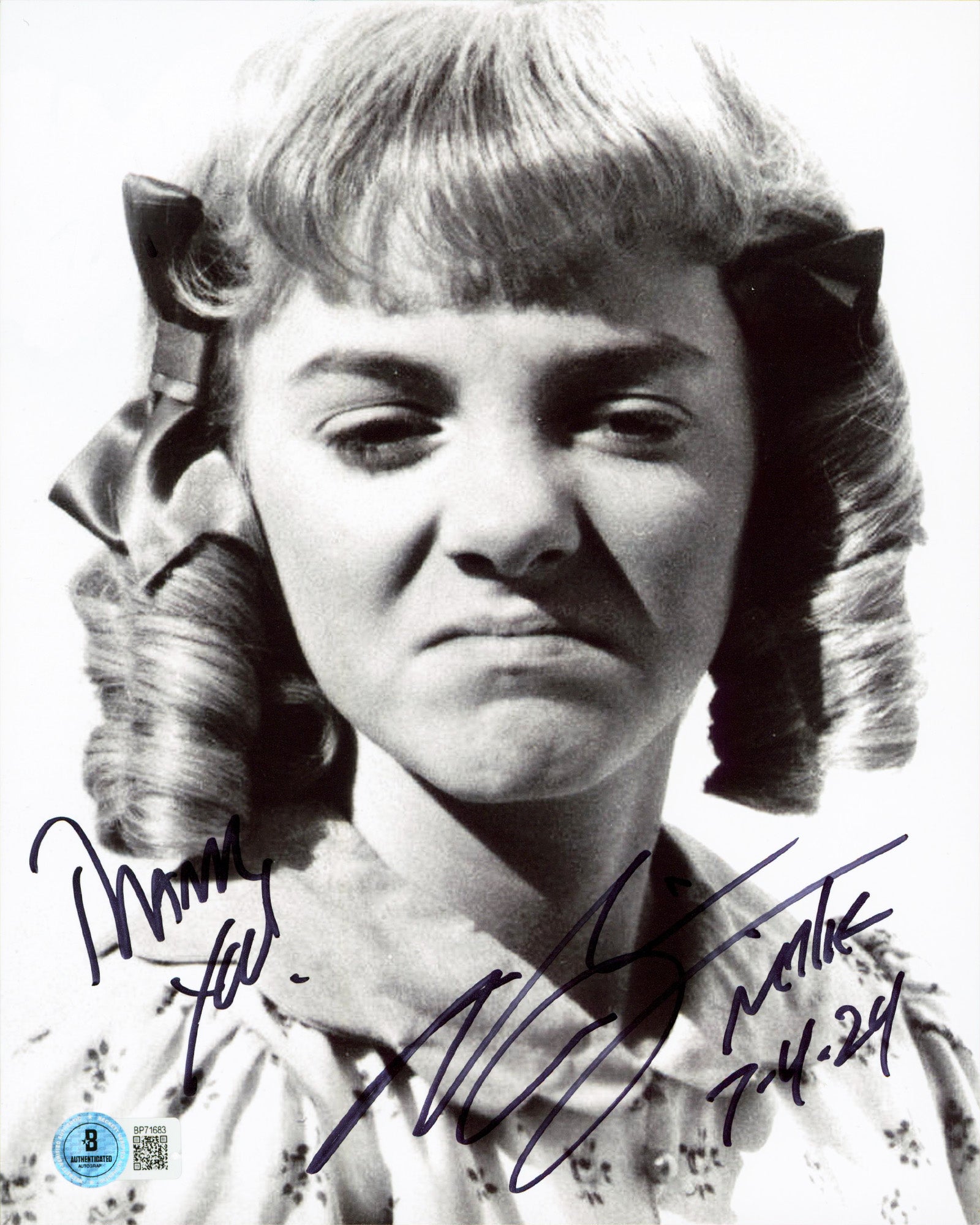 Alison Arngrim Little House on the Prairie Signed 8x10 Vertical Photo BAS 10