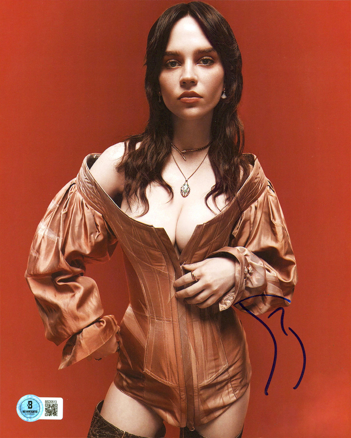 Sophie Thatcher Companion Authentic Signed 8x10 Sexy Photo BAS #BS20513