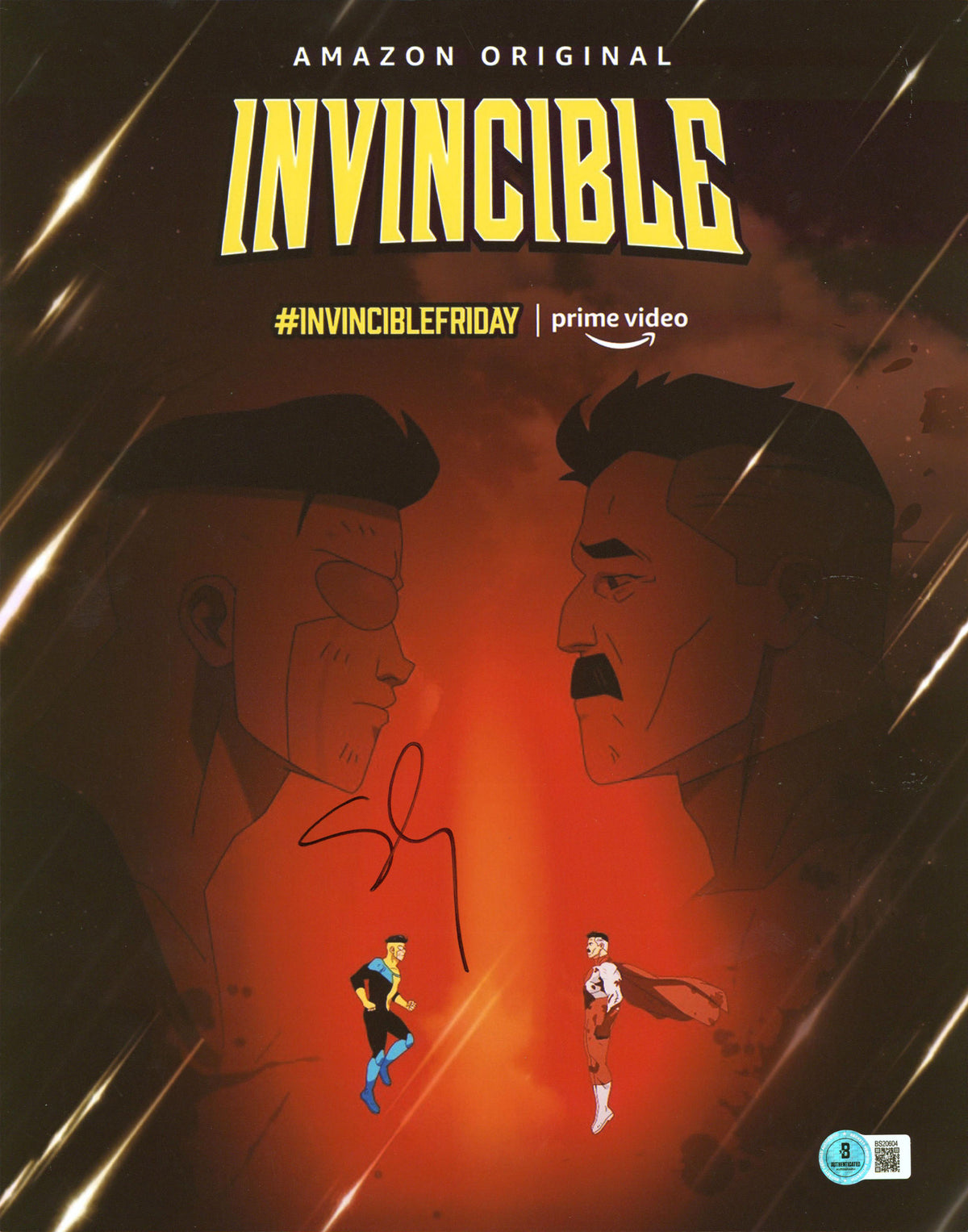 Steven Yeun Invincible Authentic Signed 11x14 Vertical Photo BAS #BS20604