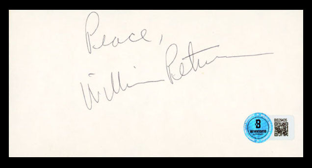 William Peterson CSI: Vegas "Peace" Signed  3x6 Cut Signature BAS #BS29435