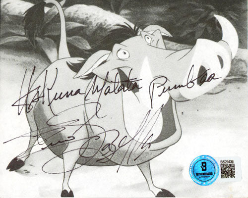 Ernie Sabella The Lion King "Hakuna Matata Pumba" Signed 4x5 Photo BAS #BS29436