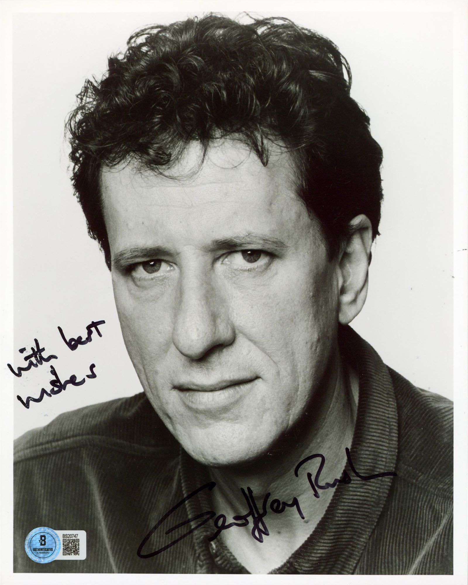 Geoffrey Rush Shine "With Best Wishes" Authentic Signed 8x10 Photo BAS #BS20747