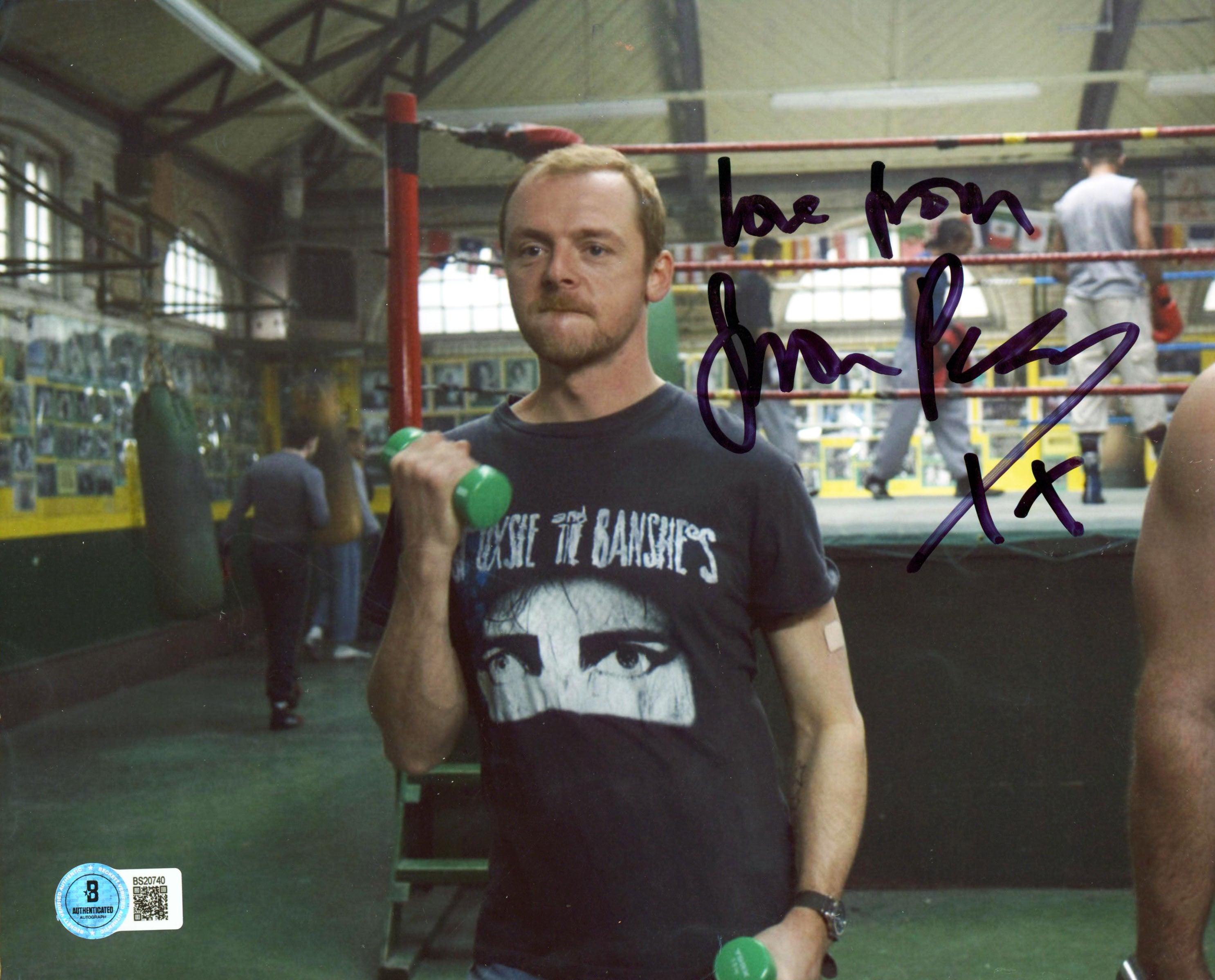 Simon Pegg Inheritance "Love From" Authentic Signed 8x10 Photo BAS #BS20740