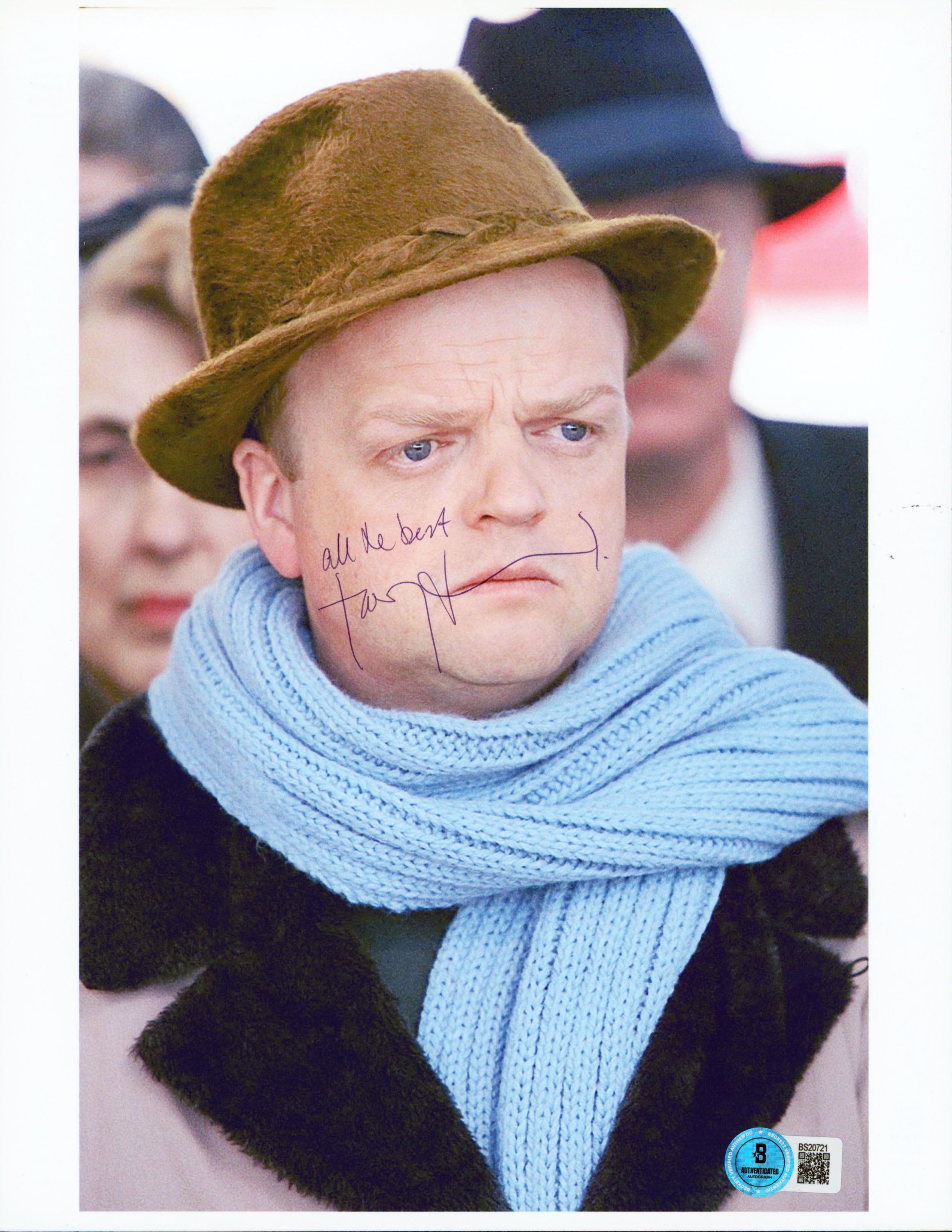 Toby Jones Infamous "All The Best" Authentic Signed 8.5x11 Photo BAS #BS20721