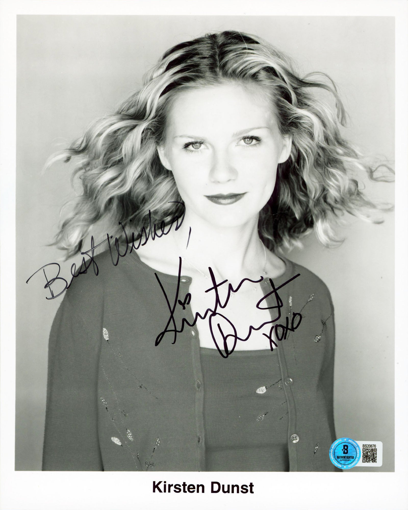 Kirsten Dunst Spiderman "Best Wishes" Authentic Signed 8x10 Photo BAS #BS20676