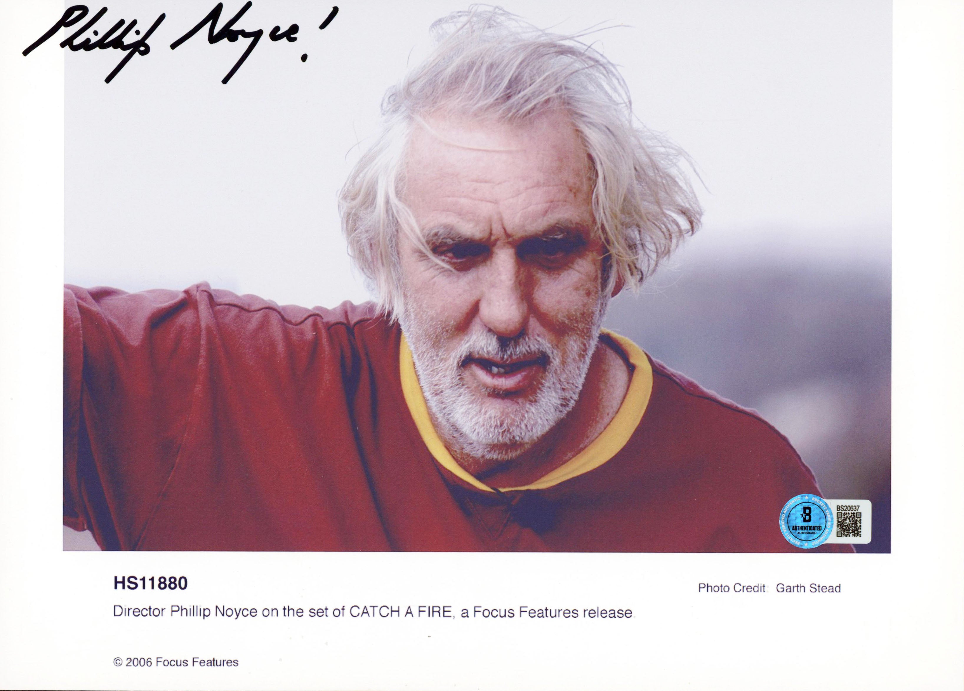 Phillip Noyce Catch A Fire Authentic Signed 8x11 Horizontal Photo BAS #BS20637