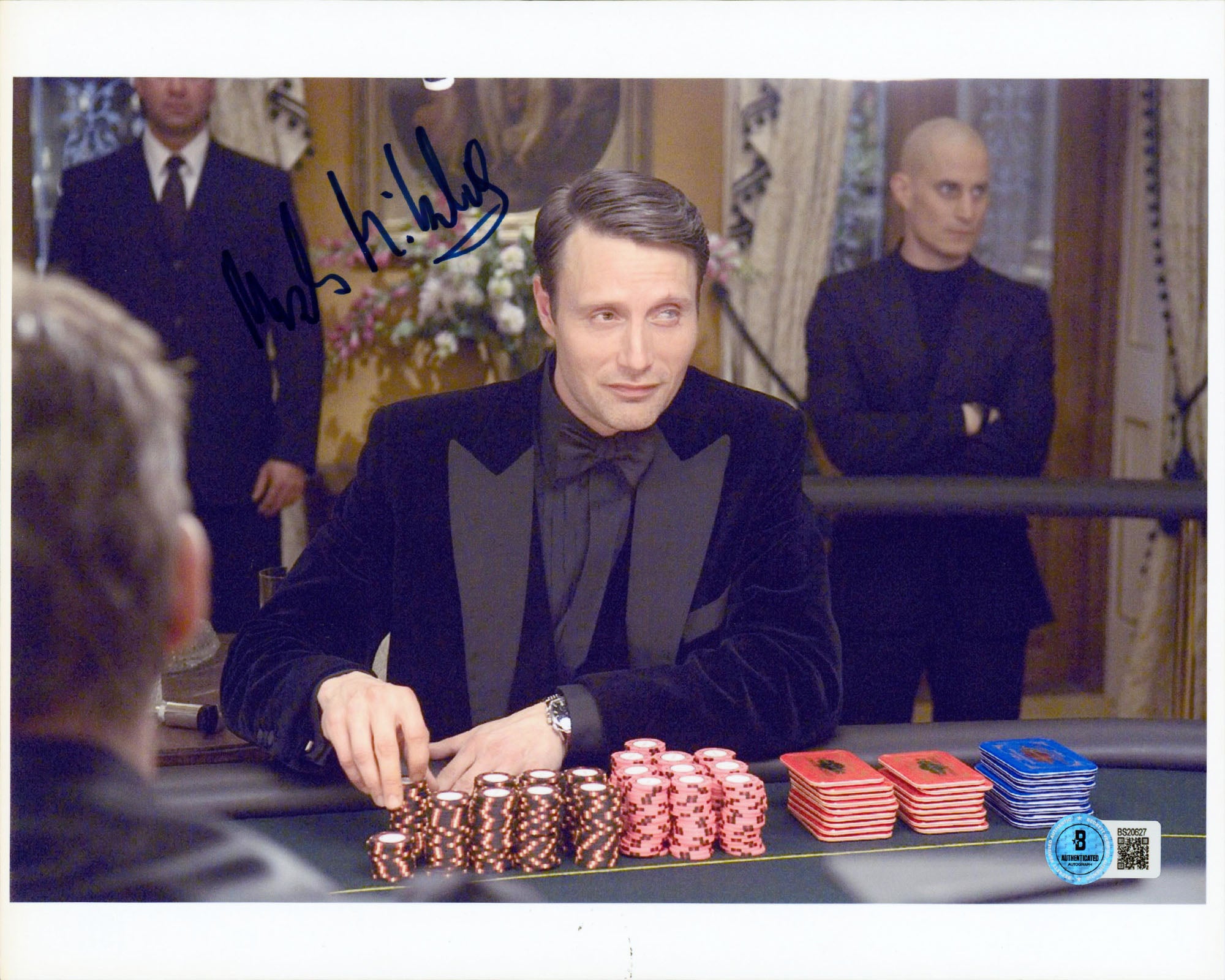 Mads Mikkelsen Casino Royale Authentic Signed 8.5x11 Photo BAS #BS20627
