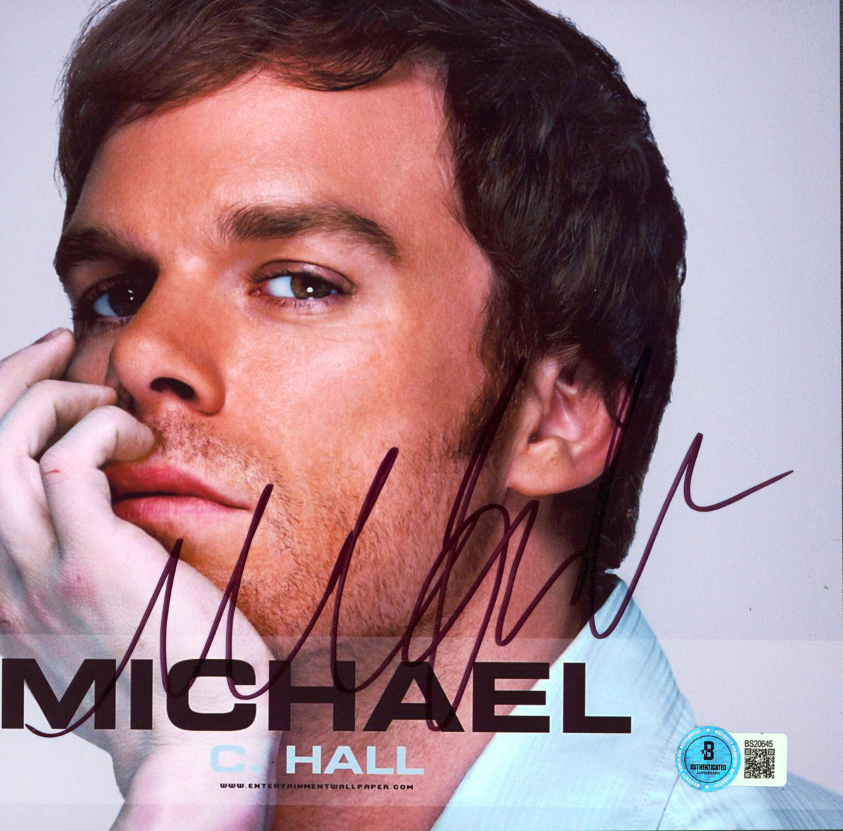 Michael C. Hall Dexter Authentic Signed Vertical Photo 7.75x7.75 BAS #BS20645