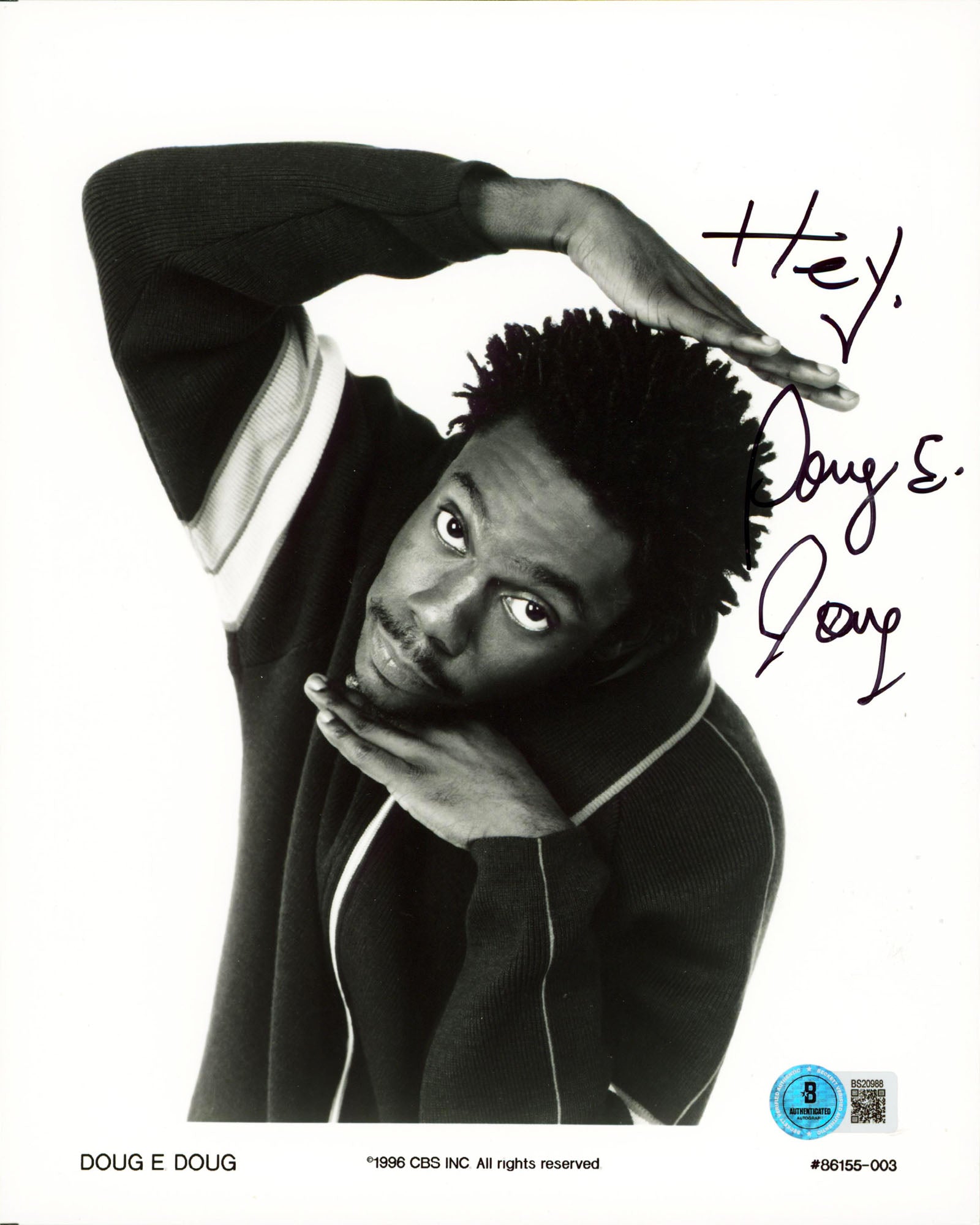Doug E. Doug Cool Runnings "Hey" Authentic Signed 8x10 Photo BAS #BS20988