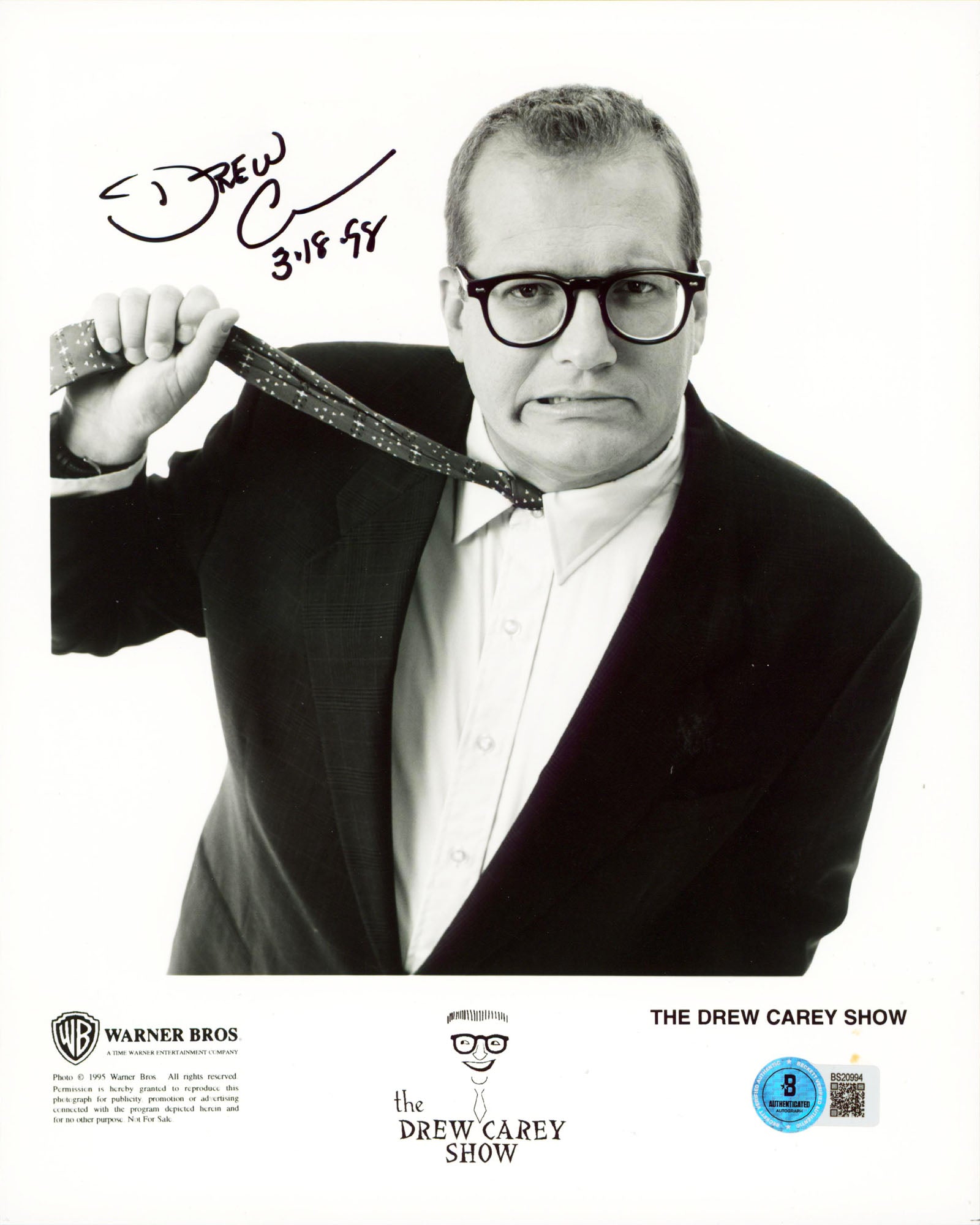 Drew Carey The Drew Carey Show Authentic Signed 8x10 Vertical Photo BAS #BS20994