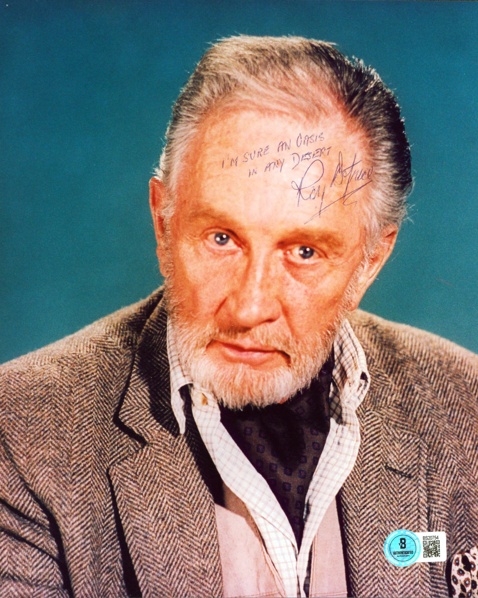 Roy Dotrice Beauty and the Beast "I'm Sure An Oasis.." Signed 8x10 Photo BAS