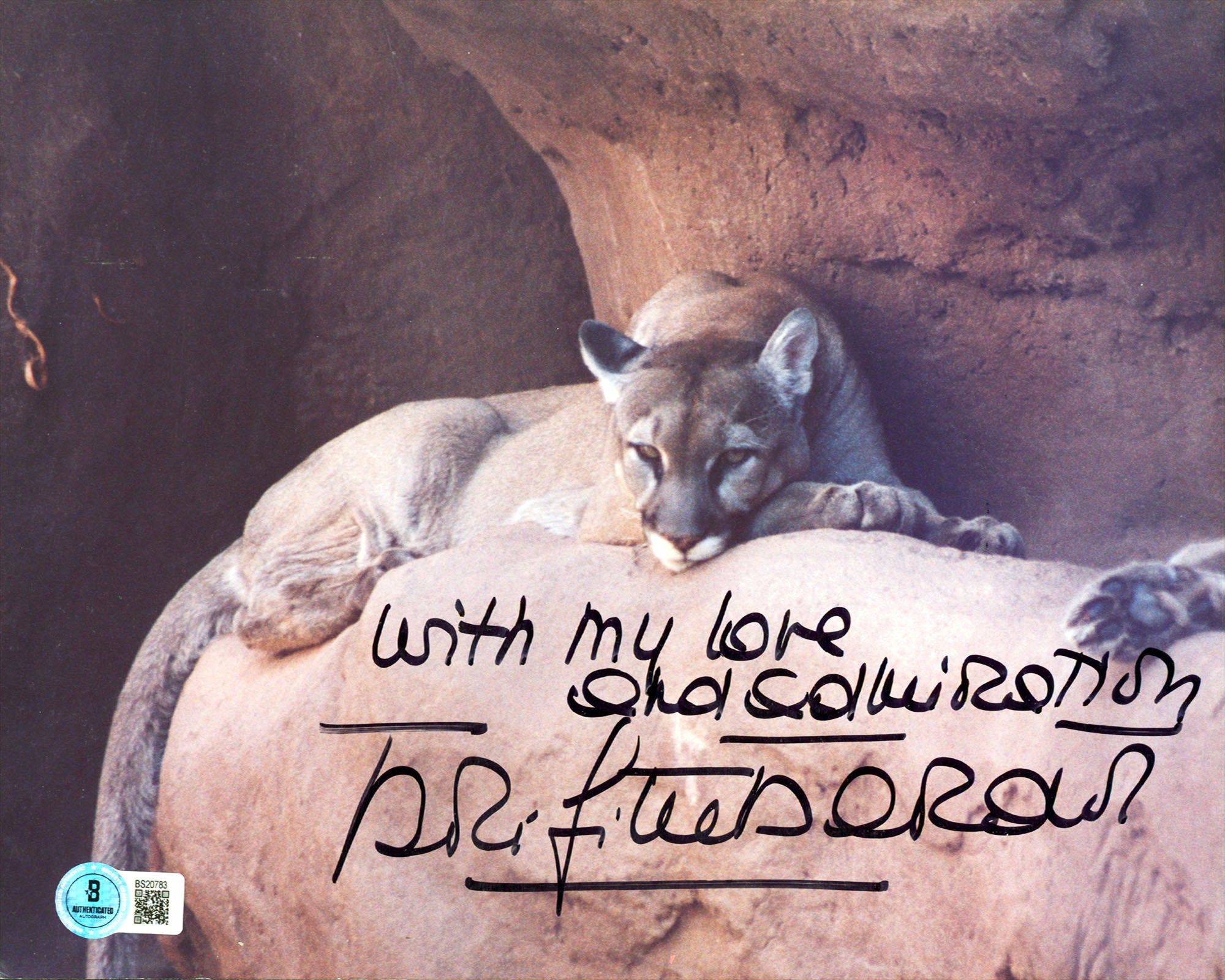 Brigitte Bardot Contempt "With My Love" Authentic Signed 8x10 Photo BAS #BS20783