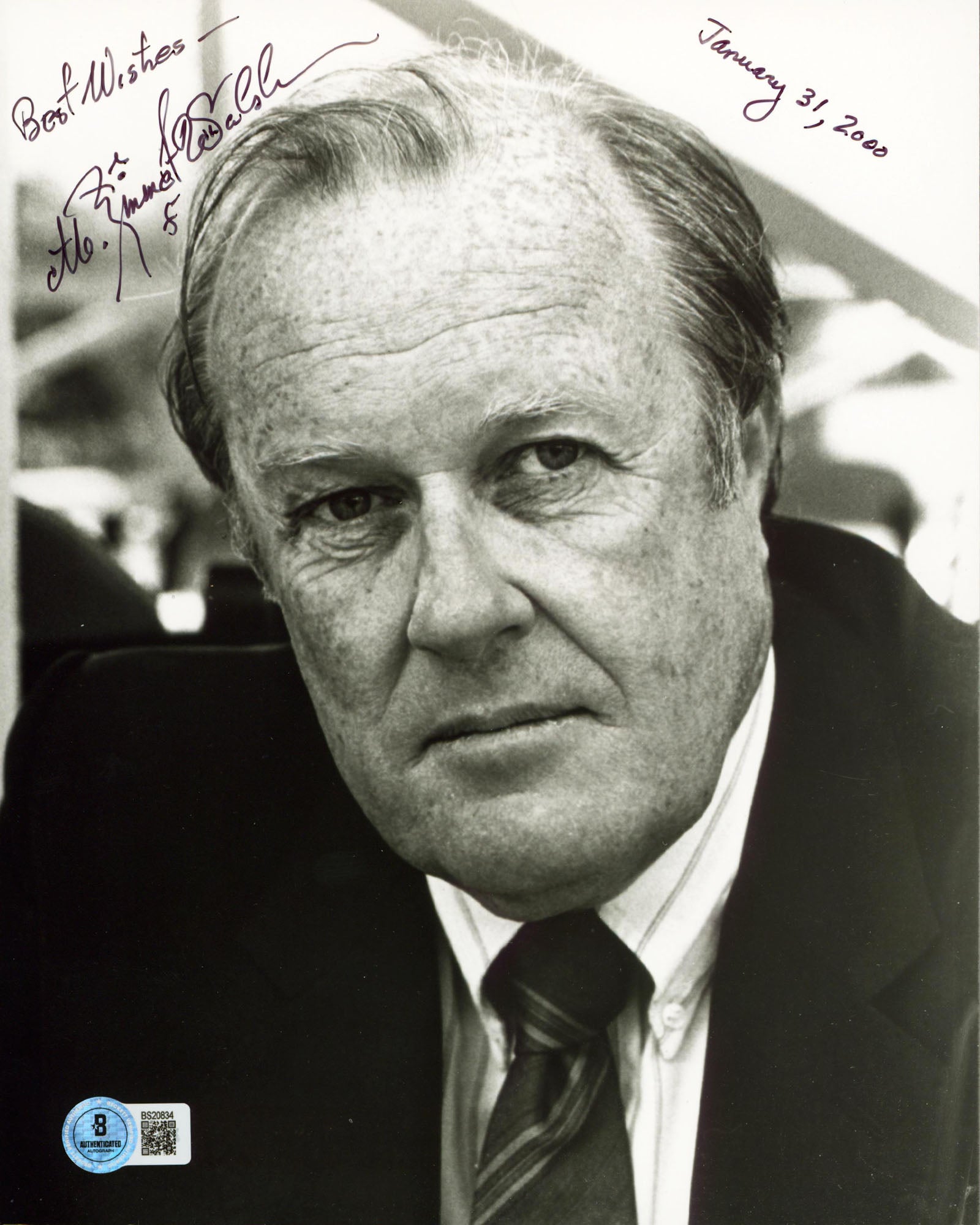 M. Emmet Walsh Big Little Man "Best Wishes" Signed 8x10 Photo BAS #BS20834