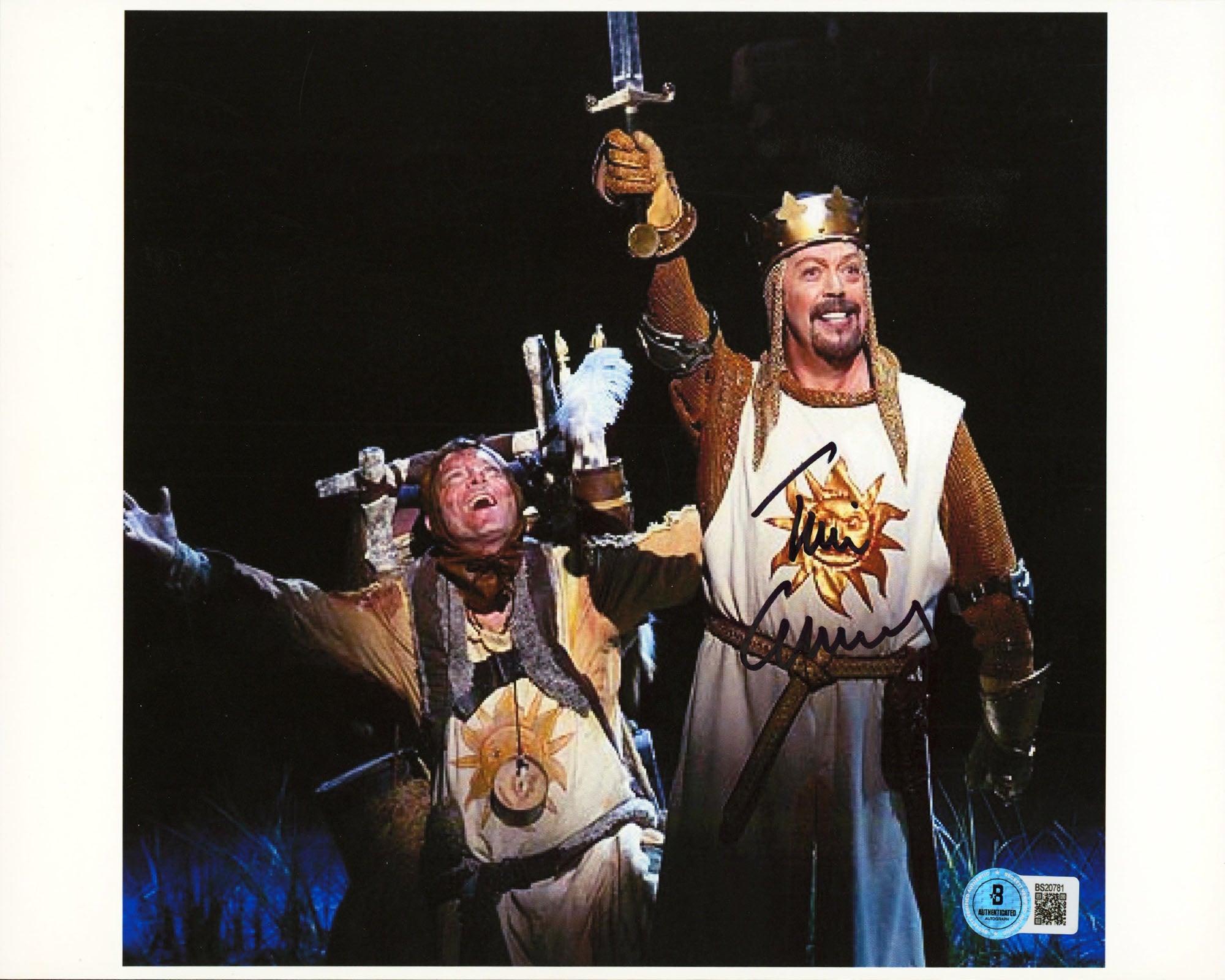 Tim Curry Spamalot Authentic Signed 8.5x11 Horizontal Photo BAS #BS20781