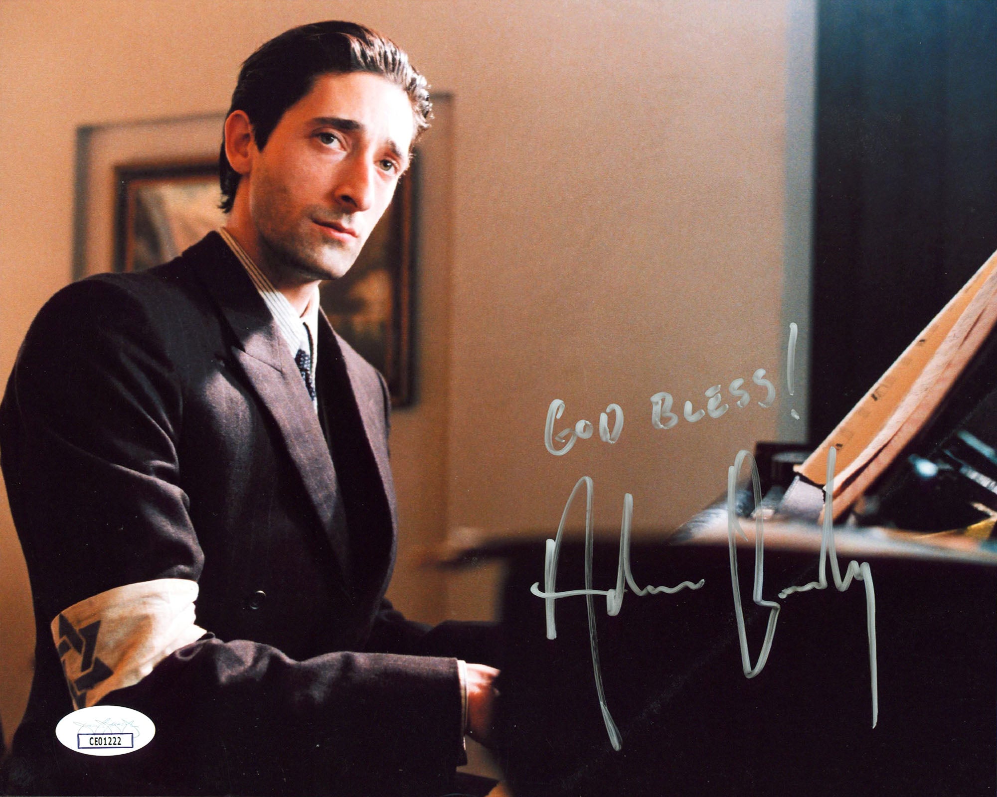 Adrien Brody The Pianist "God Bless!" Authentic Signed 8x10 Photo JSA #CE01222