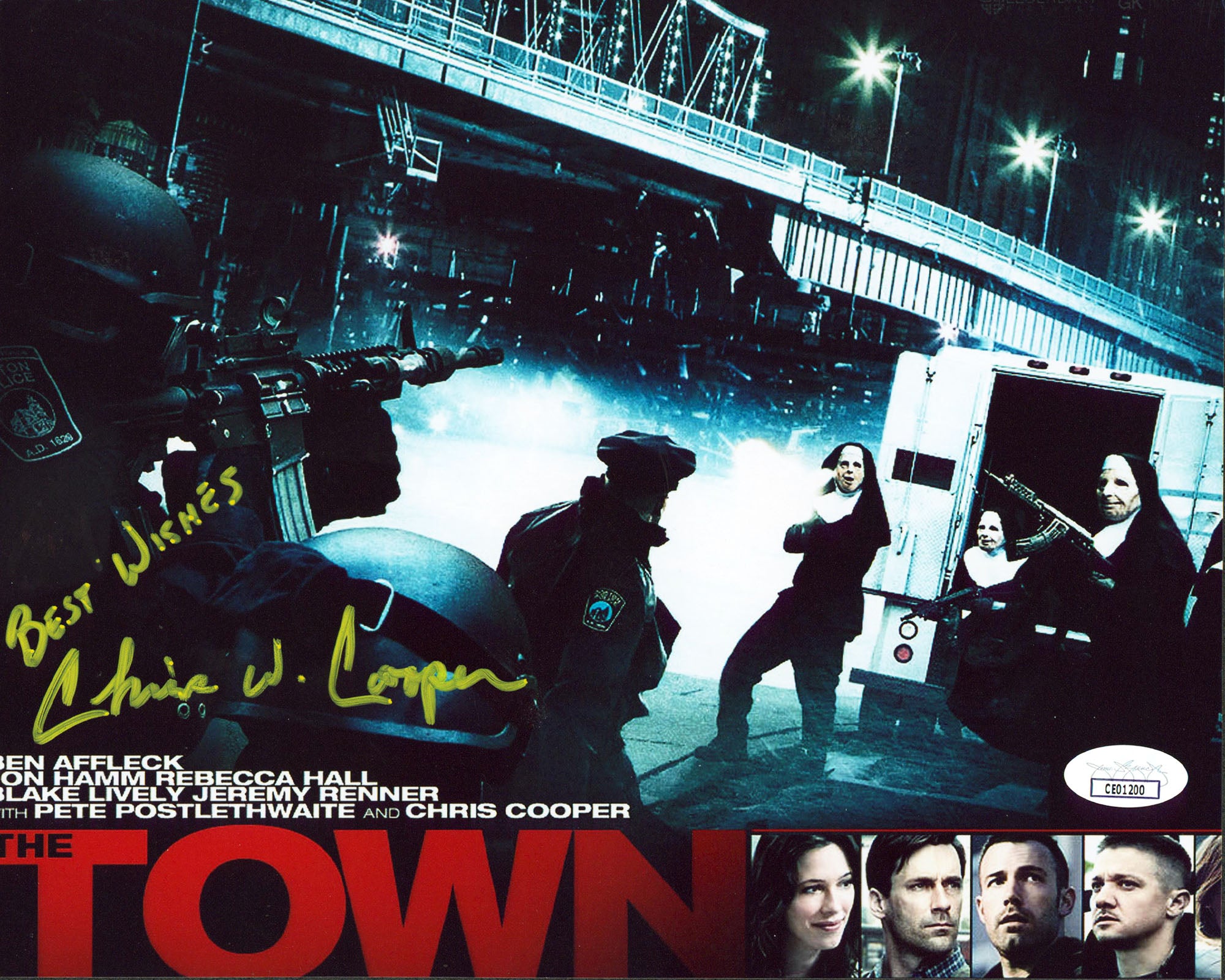 Chris Cooper The Town "Best Wishes" Authentic Signed 8x10 Photo JSA #CE01200