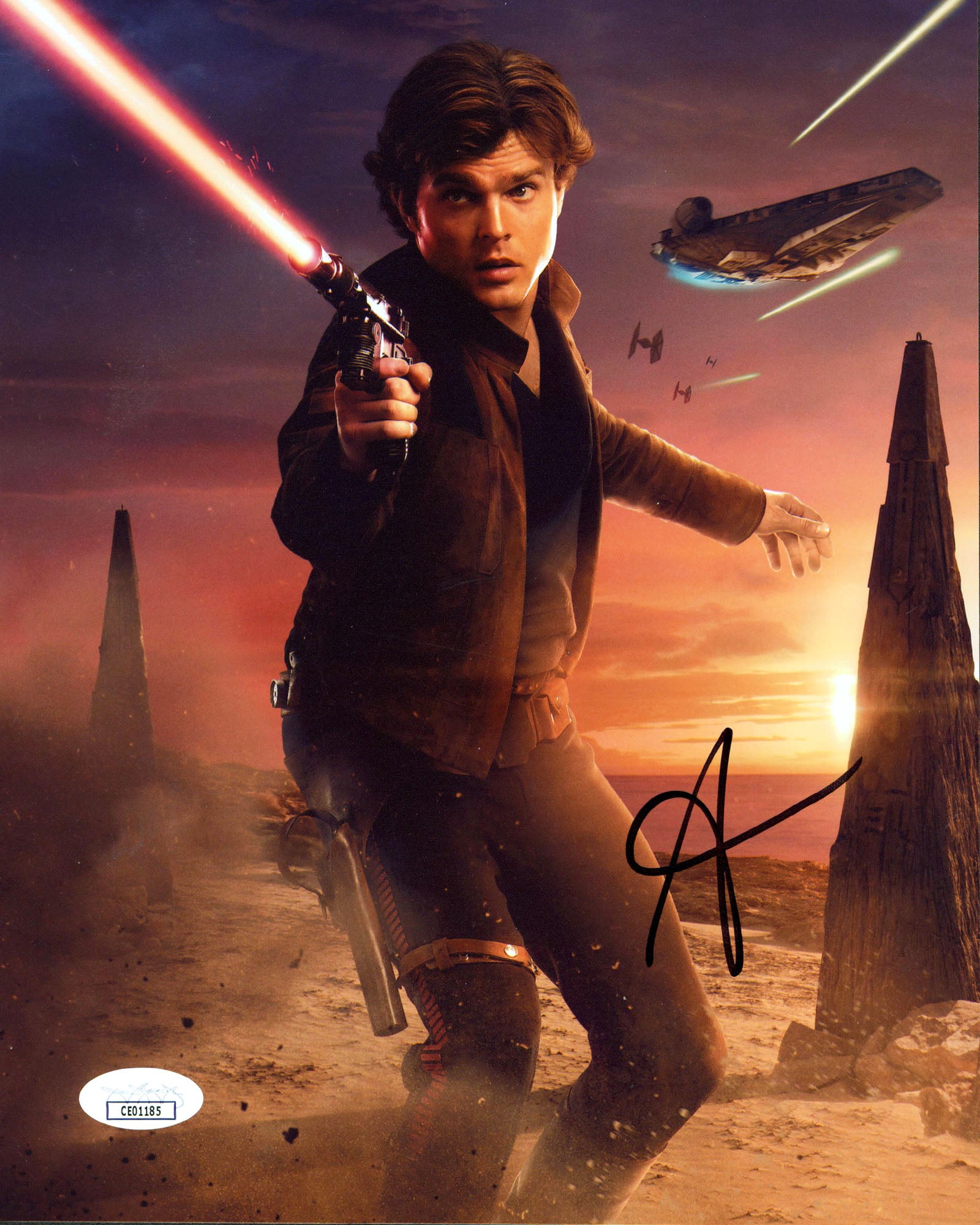 Alden Ehrenreich Solo A Star Wars Story Authentic Signed 8x10 Photo JSA #CE01185