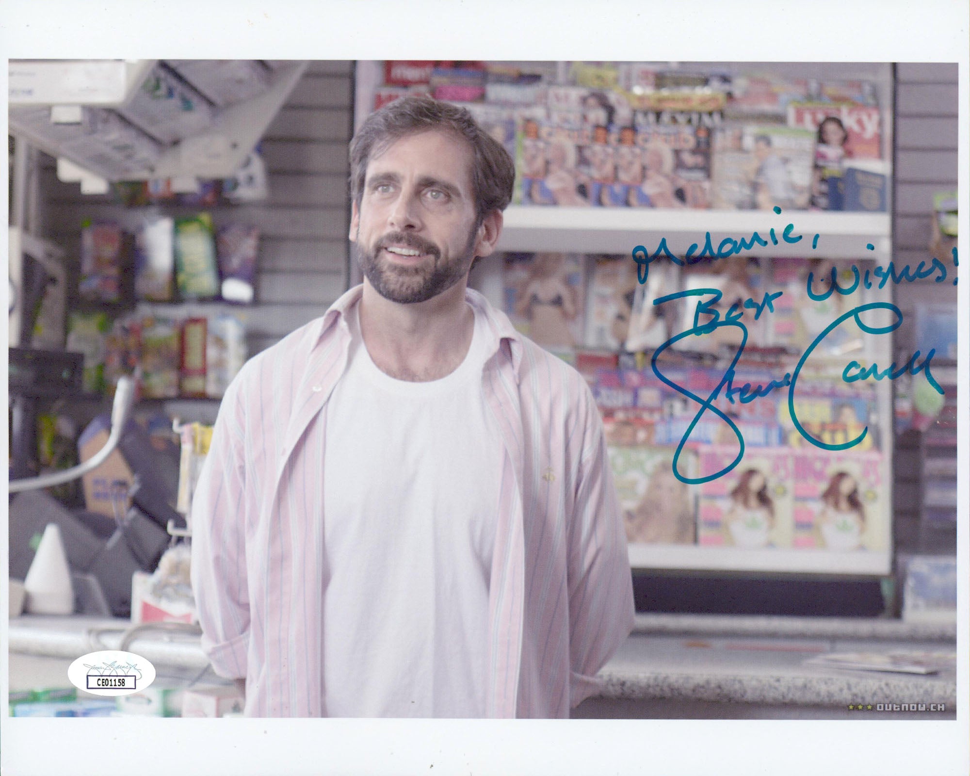 Steve Carell The Office "Melanie, Best Wishes!" Signed 8.5x11 Photo JSA #CE01158