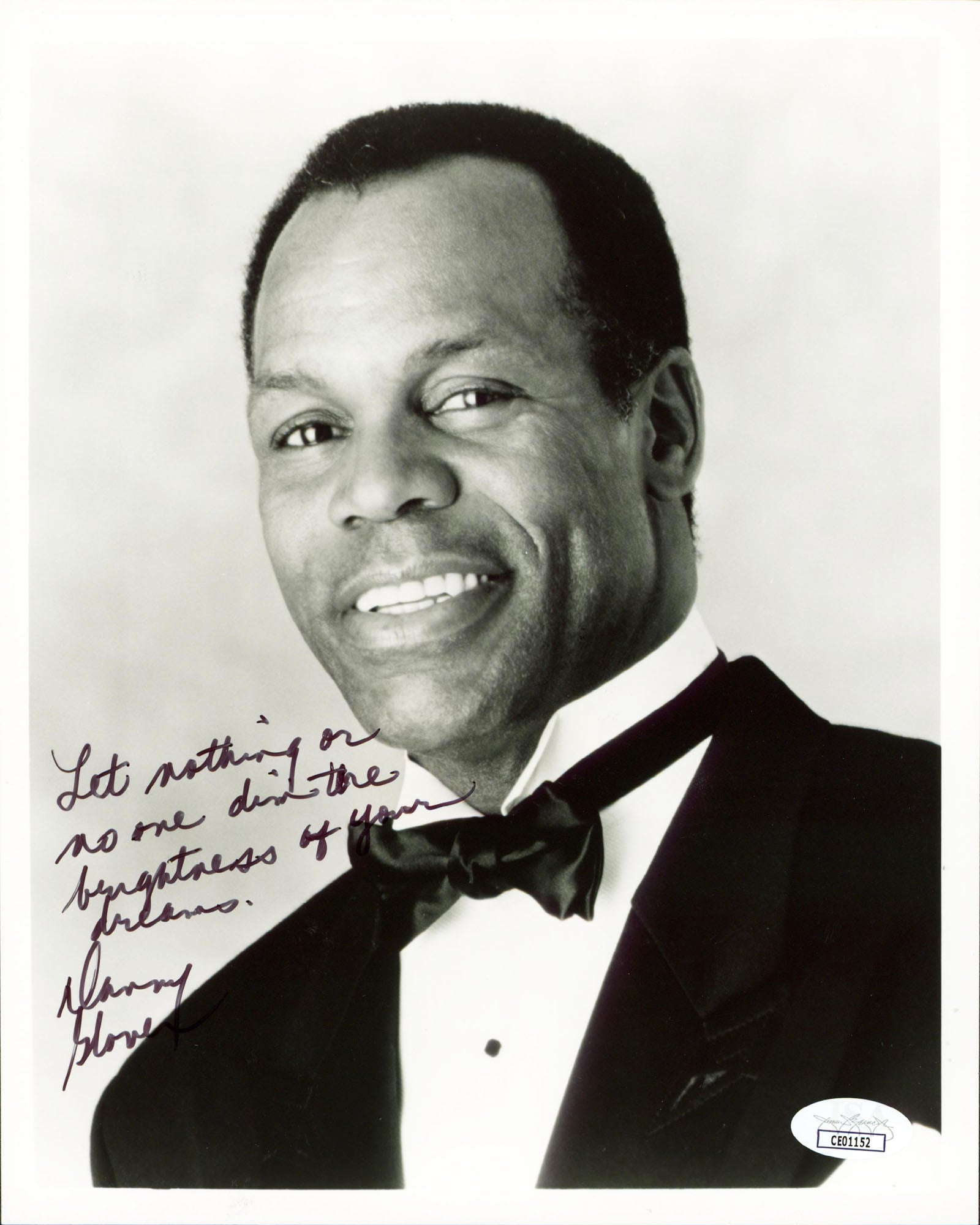 Danny Glover Lethal Weapon "Nothing Dim Brightness" Signed 8x10 Photo JSACE01152