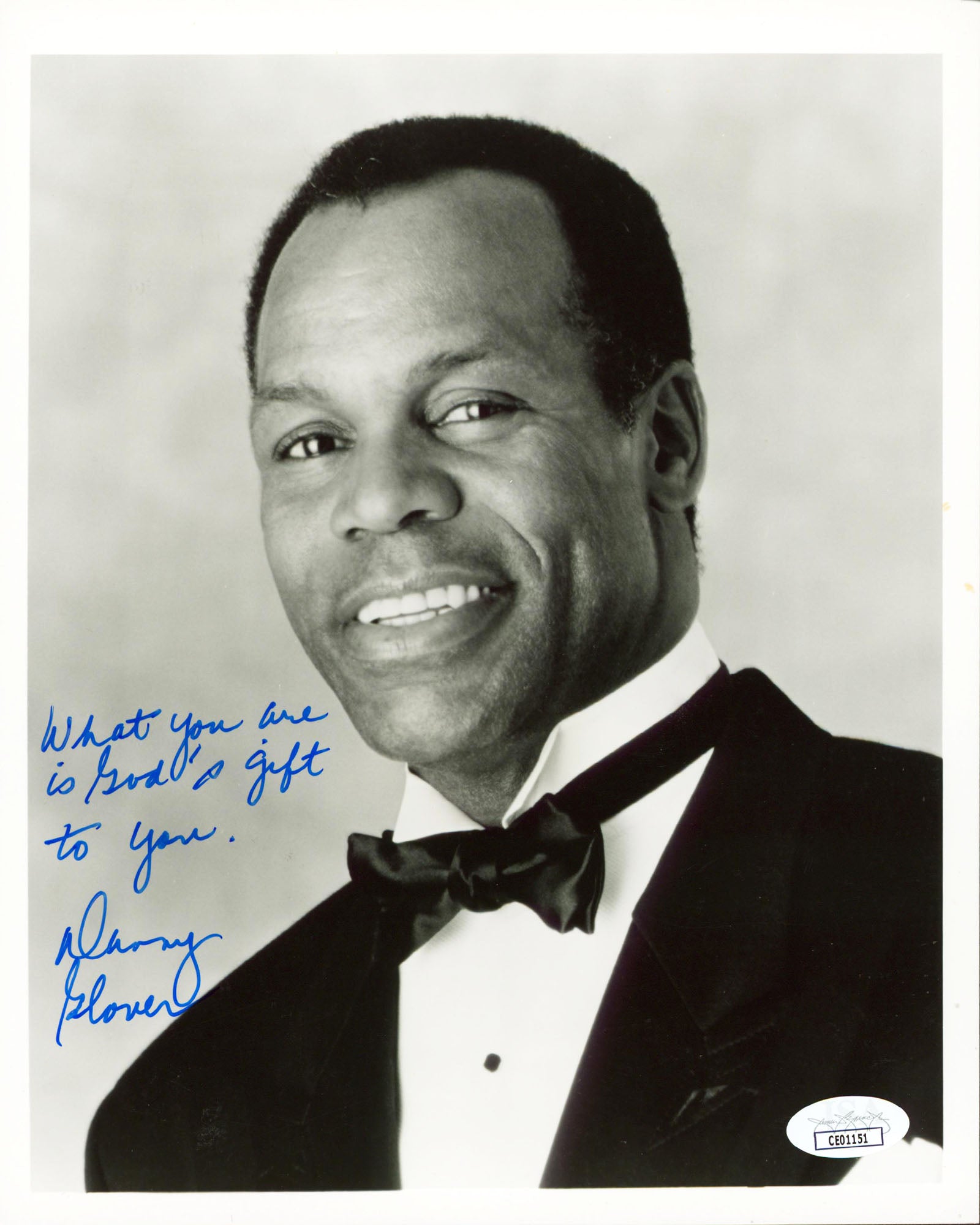 Danny Glover Lethal Weapon "What You Are Is Gods" Signed 8x10 Photo JSA #CE01151