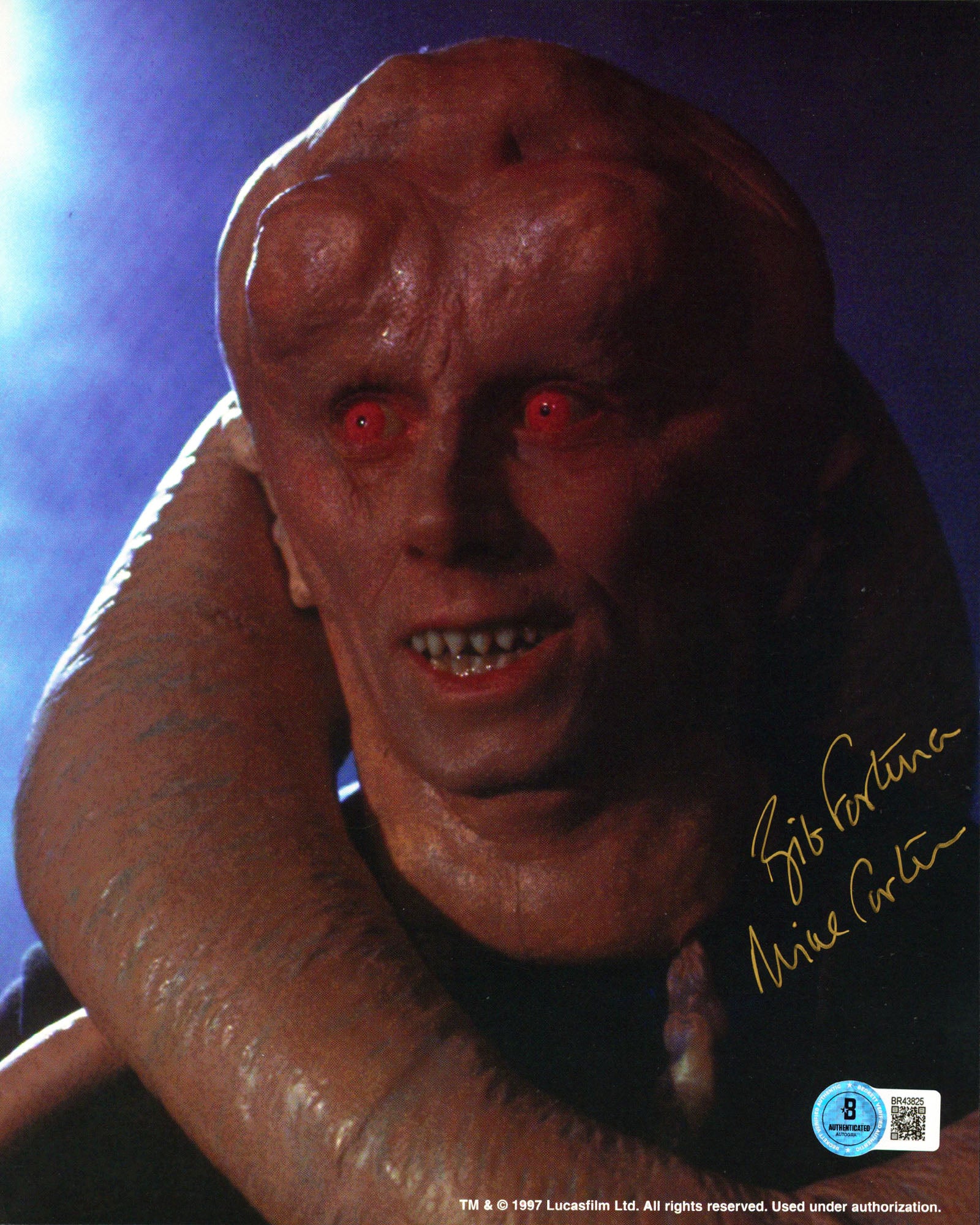 Michael Carter Star Wars "Bib Fortuna" Authentic Signed 8x10 Photo BAS #BR43825