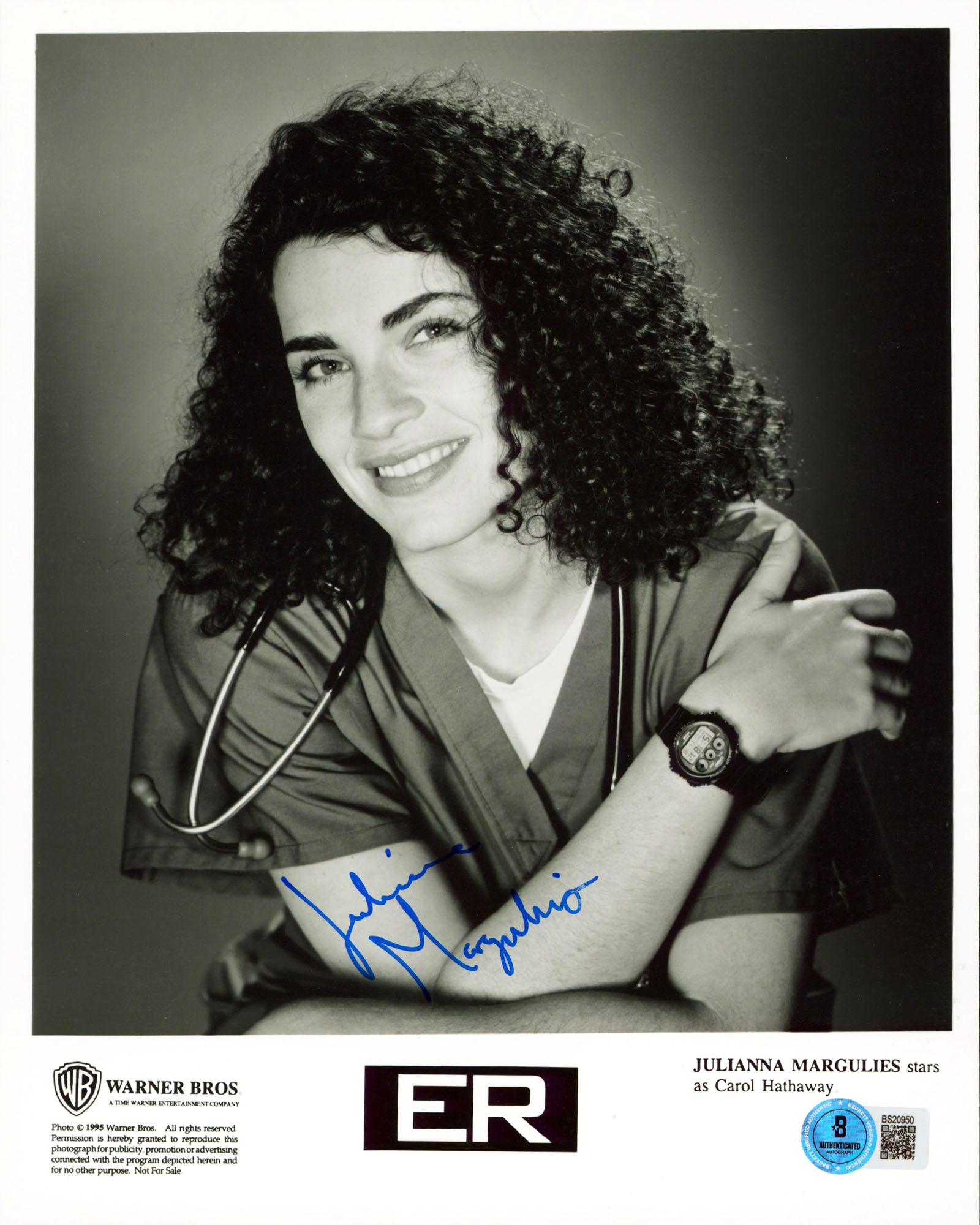 Julianna Margulies ER Authentic Signed 8x10 Vertical Photo BAS #BS20950