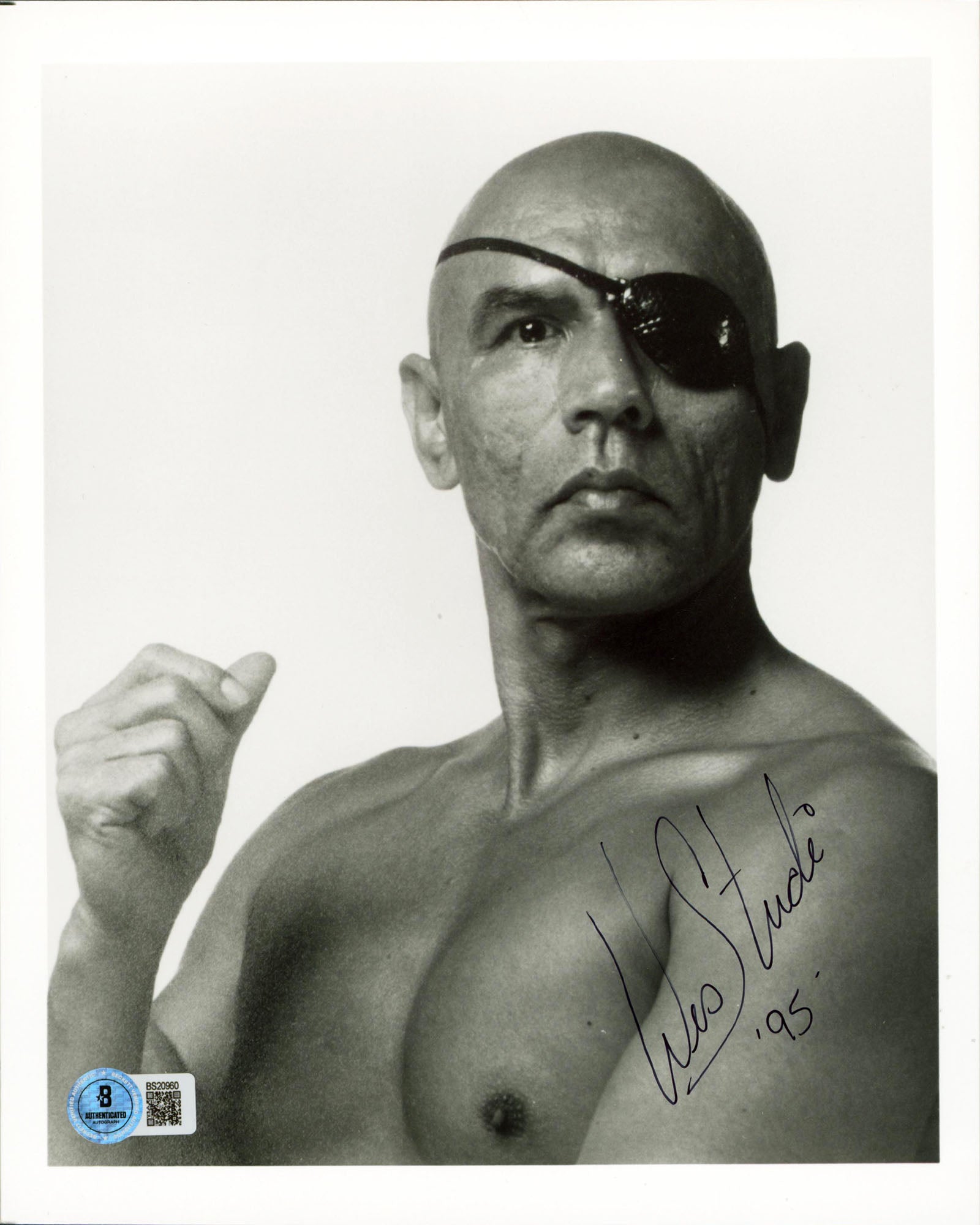 Wes Studi Street Fighter Authentic Signed 8x10 Vertical Photo BAS #BS20960