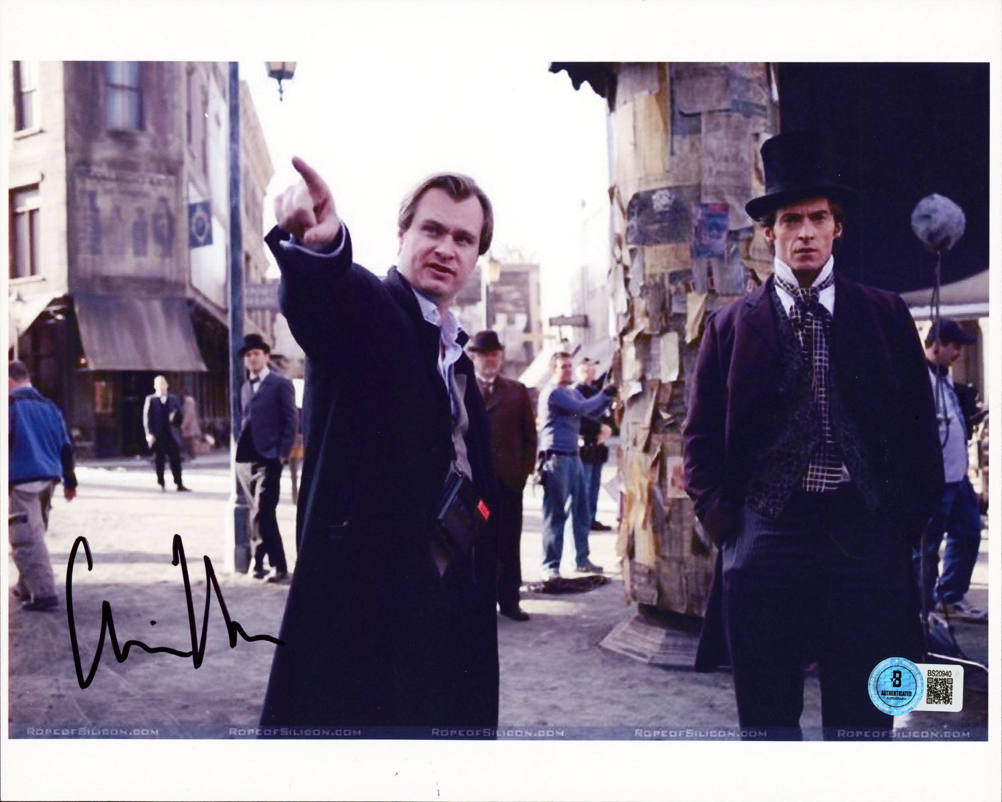 Christopher Nolan The Prestige Authentic Signed 8.5x11 Photo BAS #BS20940