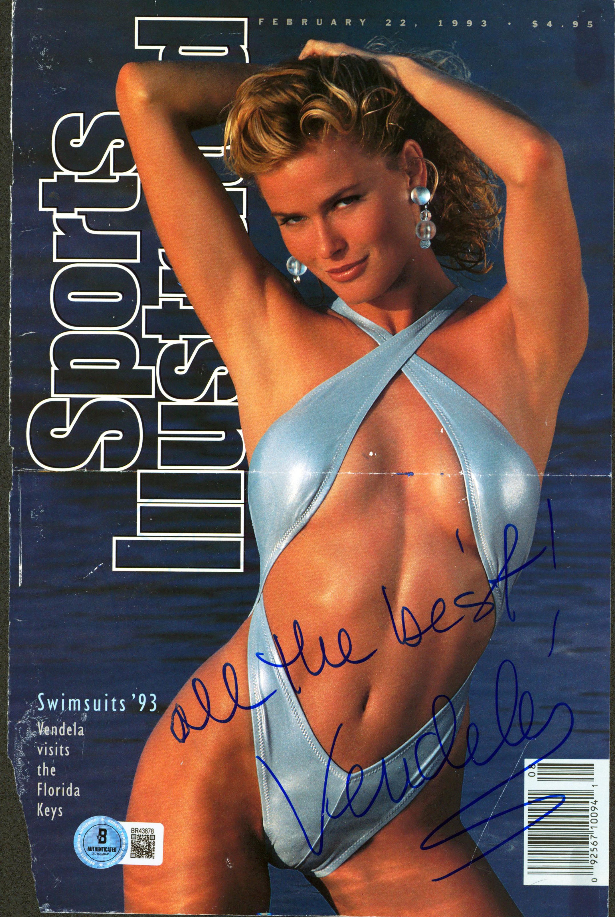 Vendela Kirsebom "All The Best" Signed Sports Ill. Magazine Cover Feb. 1993 BAS