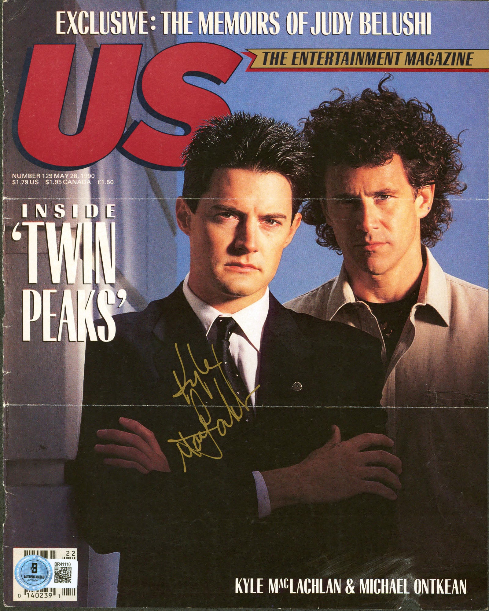 Kyle MacLachlan Authentic Signed US Magazine Cover May 28, 1990 BAS #BR41110