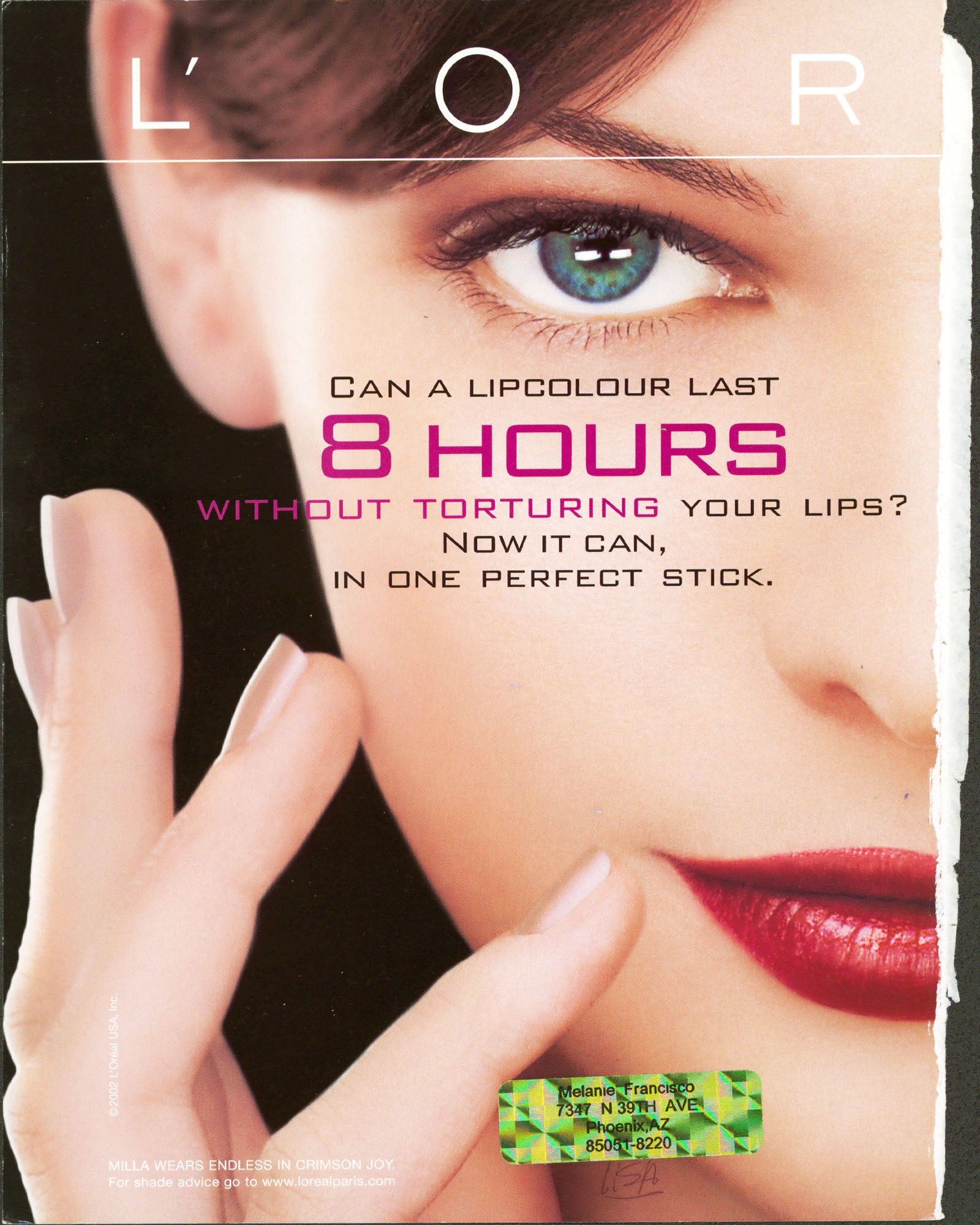 Penelope Cruz "To Melanie" Signed Elle Magazine Cover July 2002 BAS #BR43968