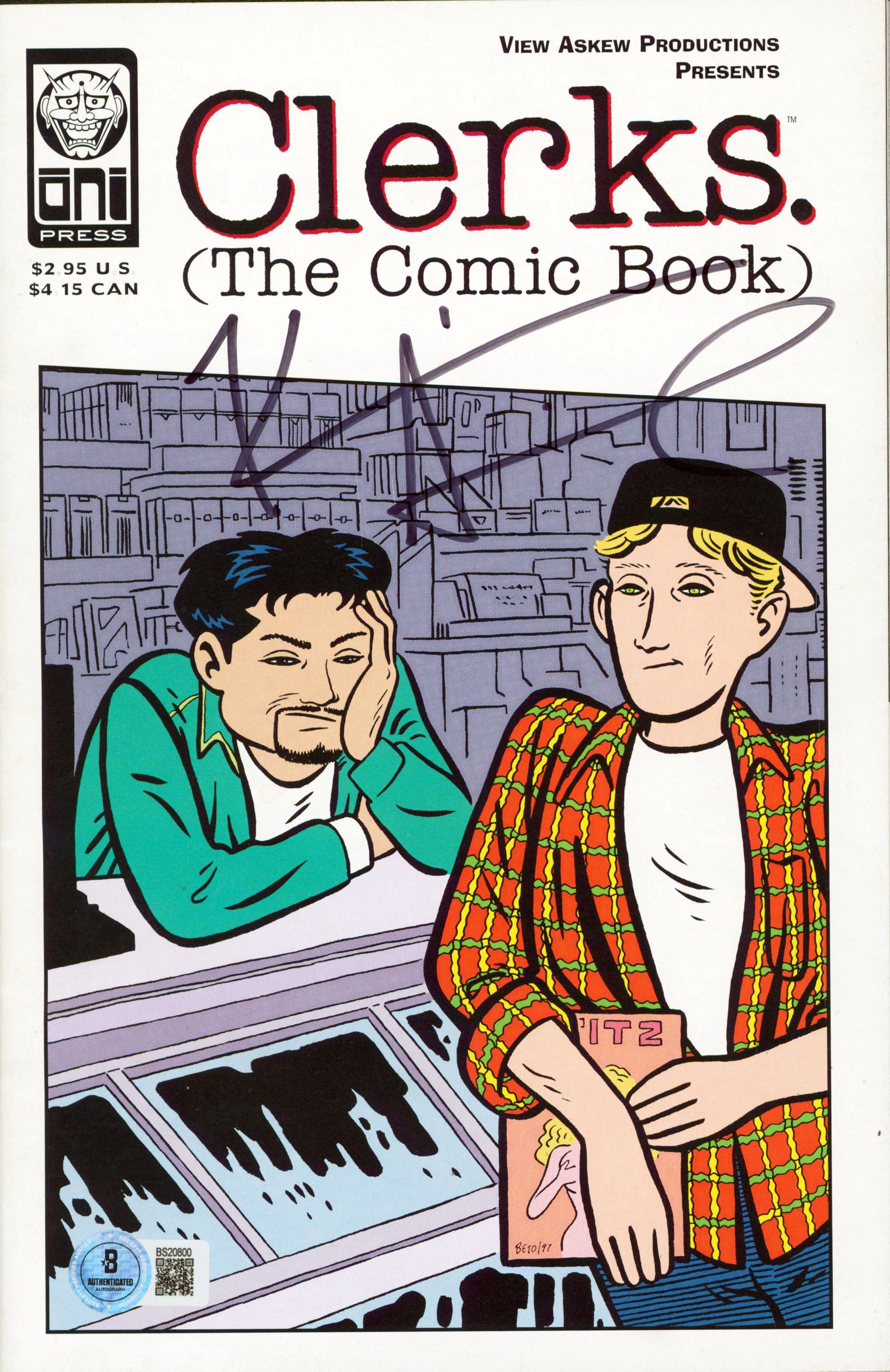 Kevin Smith Clerks Authentic Signed Comic Autographed BAS #BS20800