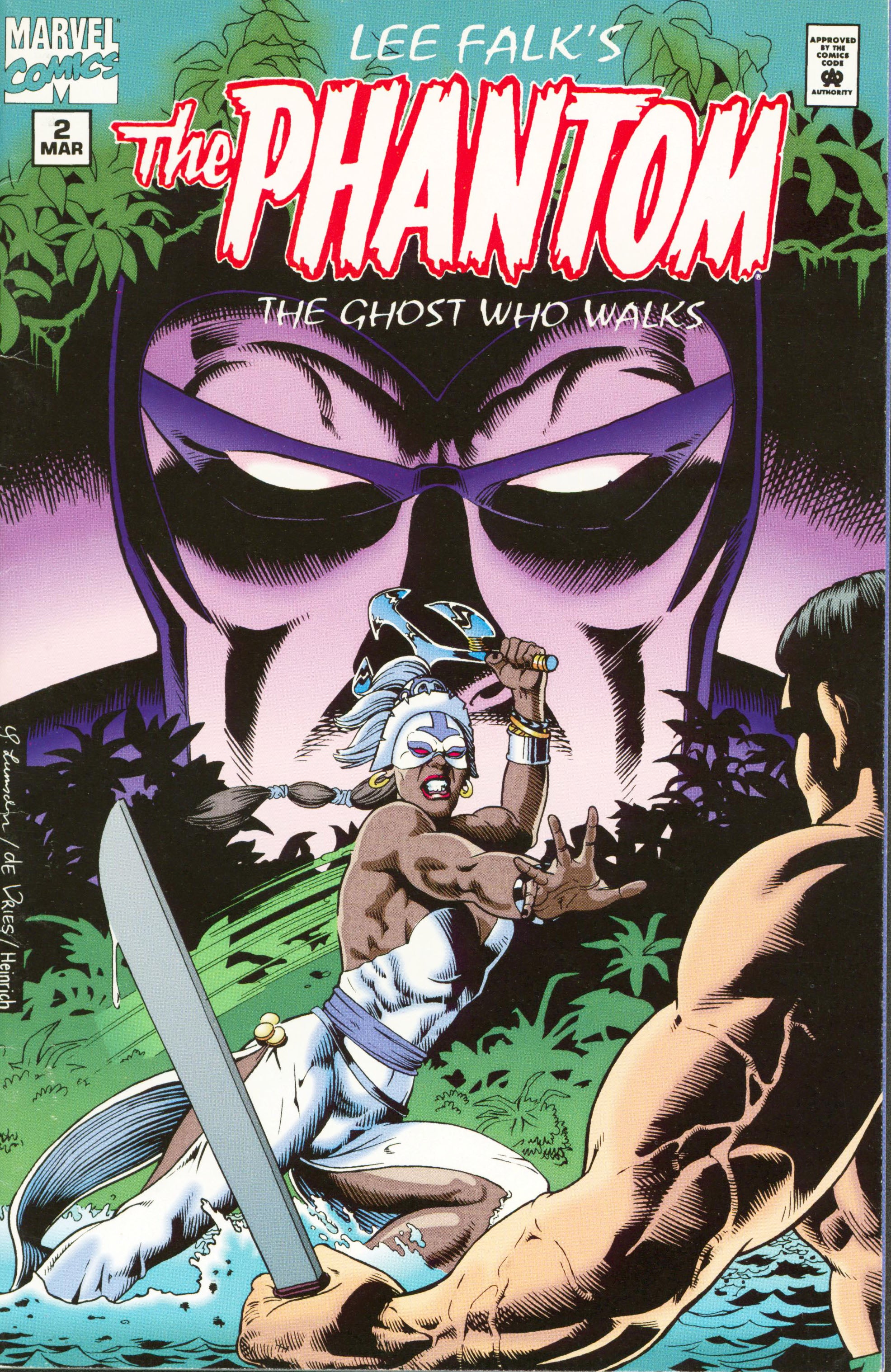 Lee Falk The Phantom 1998 Authentic Signed March 2 Comic Autographed BAS#BR41042