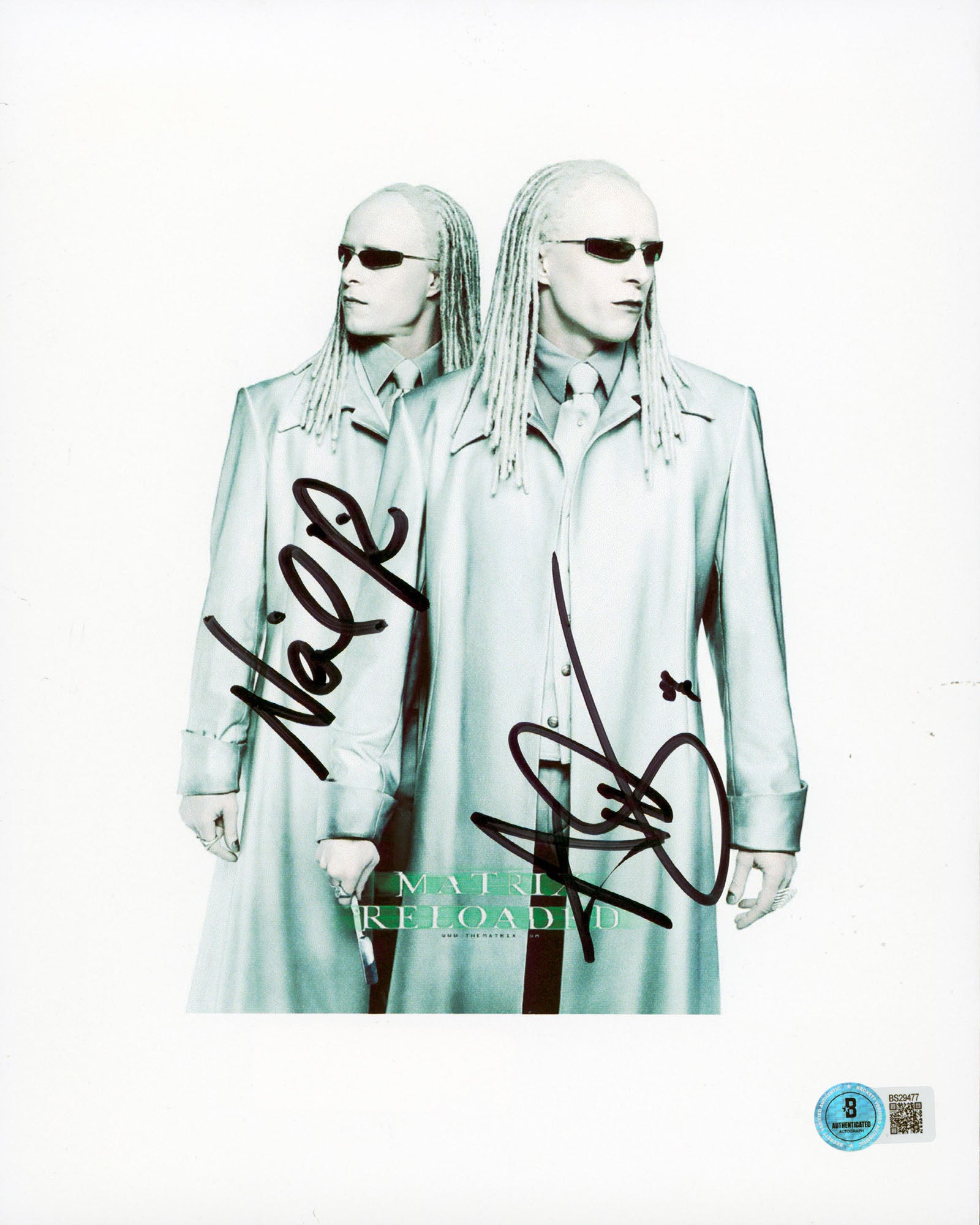 Adrian & Neil Rayment The Matrix Reloaded Signed 8.5x11 Photo BAS #BS29477