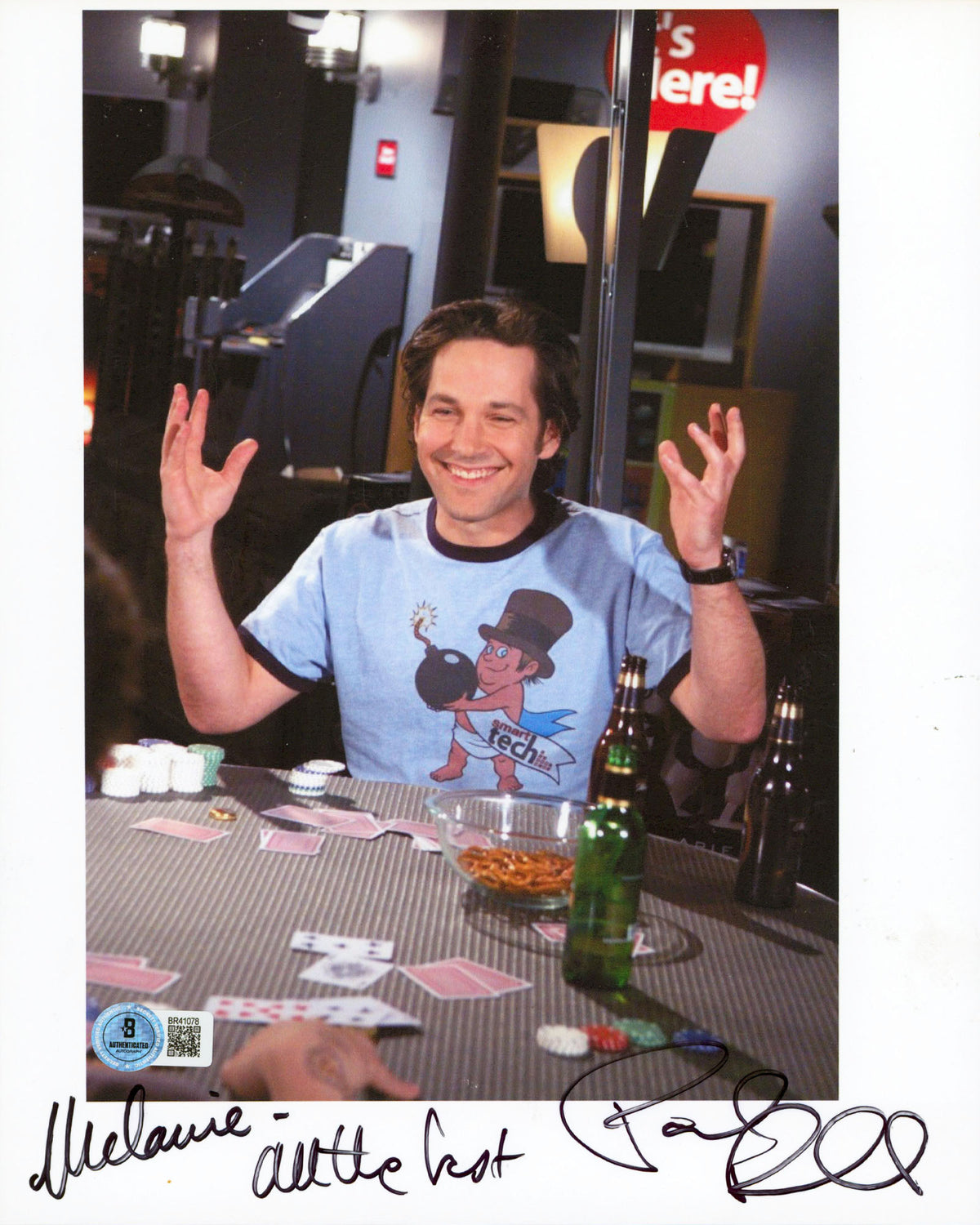 Paul Rudd The 40 Year Old Virgin "All The Best" Signed 8.5x11 Photo BAS#BR41078