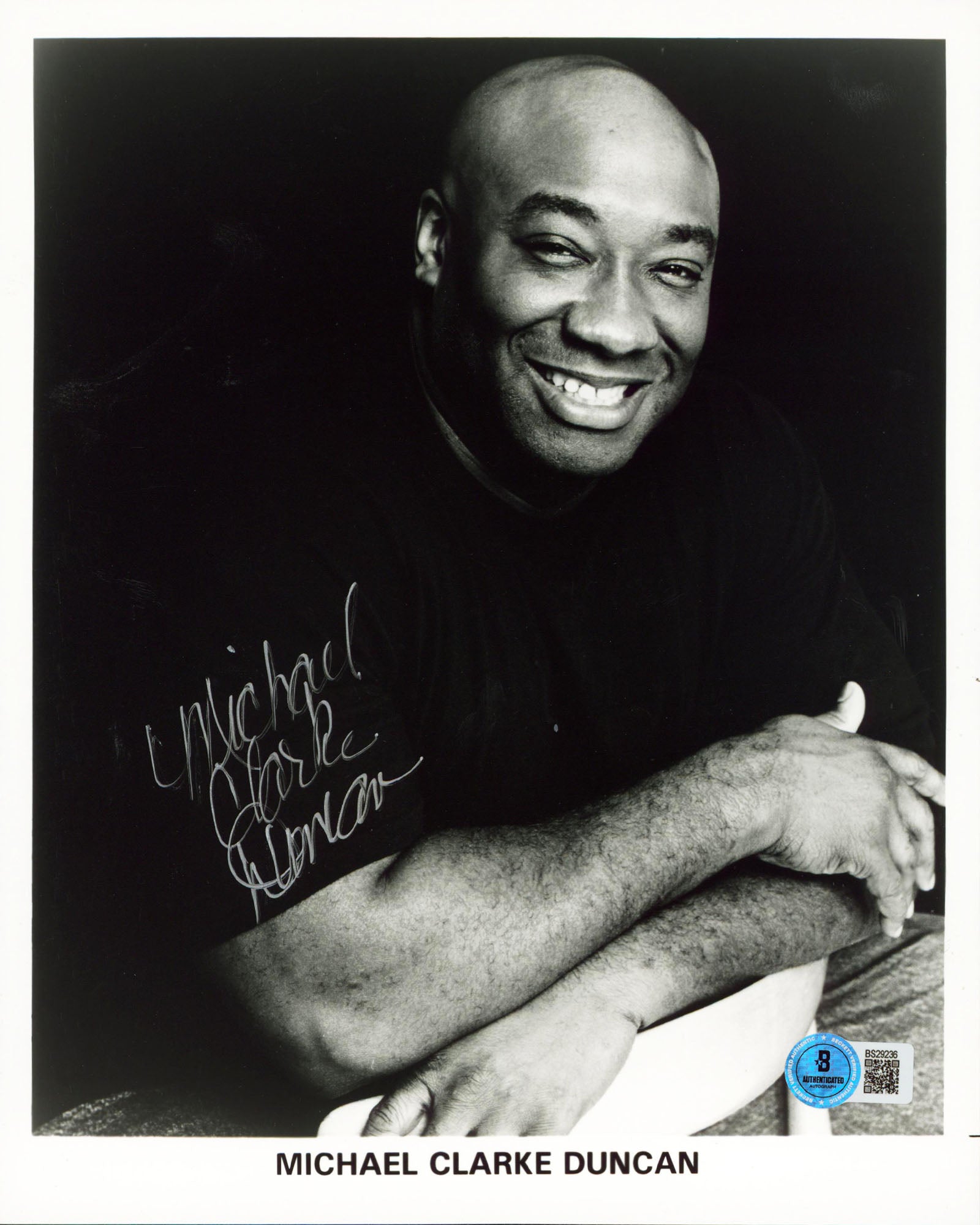 Michael Clarke Duncan The Green Mile Authentic Signed 8x10 Photo BAS #BS29236