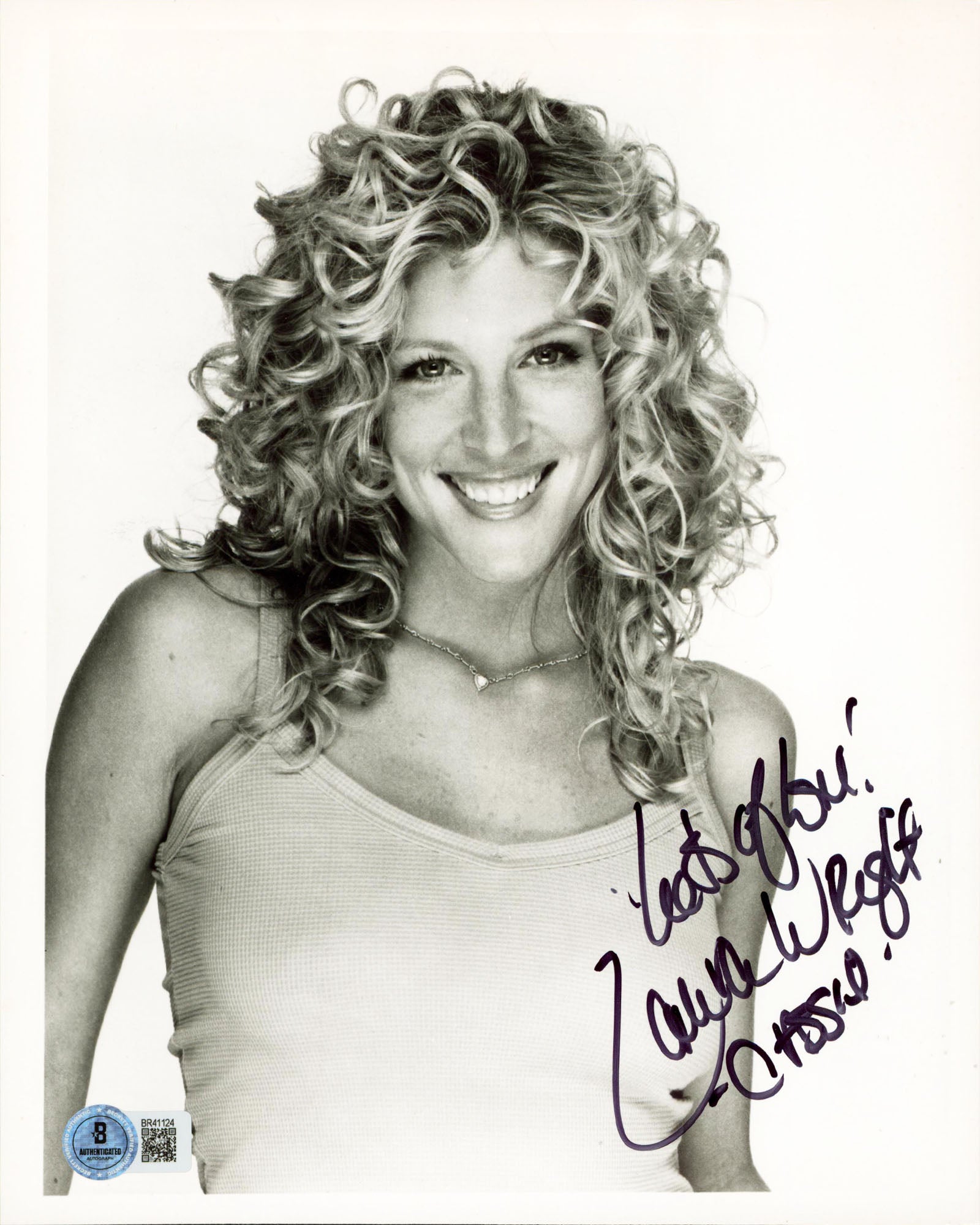 Laura Wright Guiding Light "Lots Of Love, Cassie" Signed 8x10 Photo BAS #BR41124