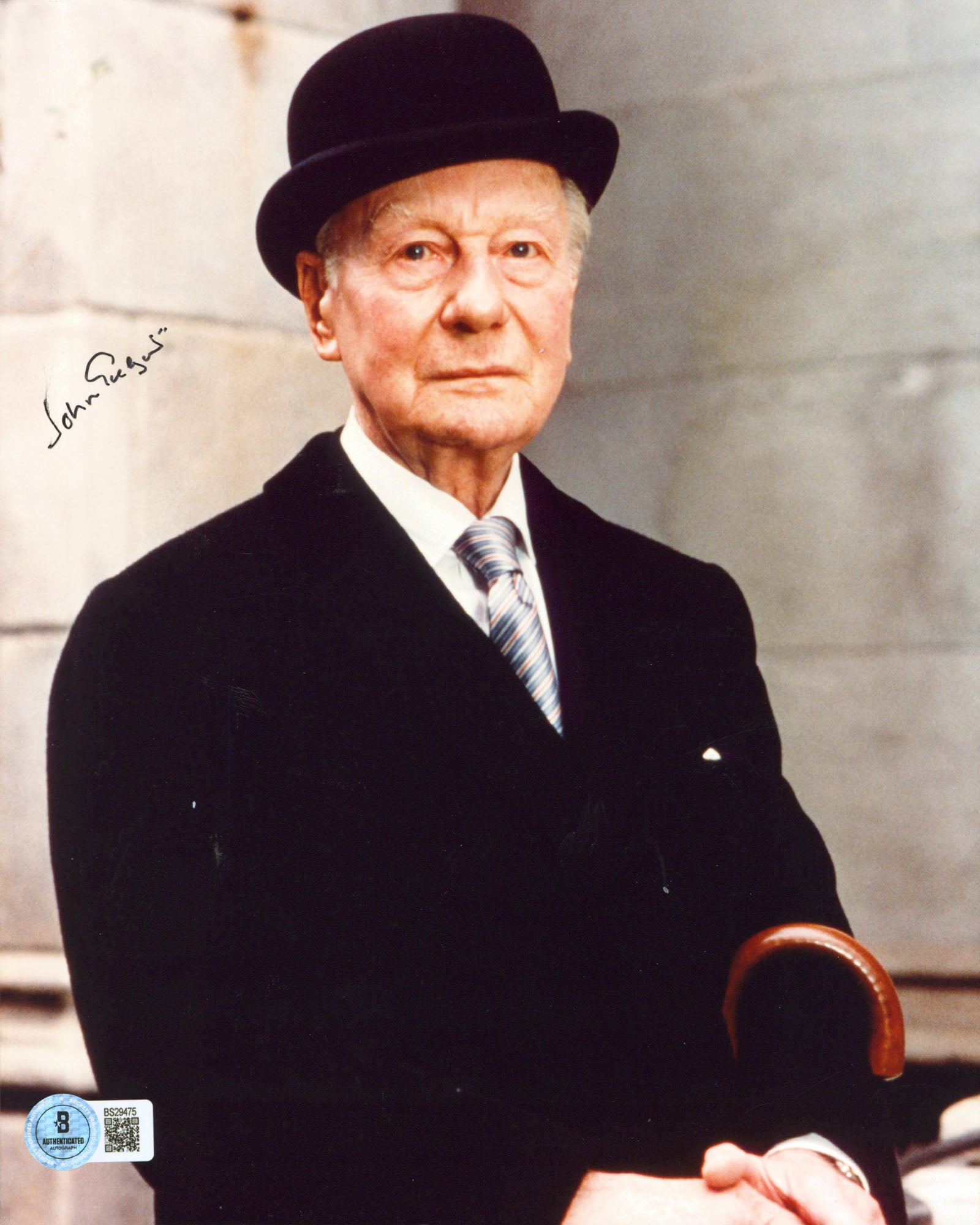 John Gielgud Arthur Authentic Signed 8x10 Vertical Photo BAS #BS29475
