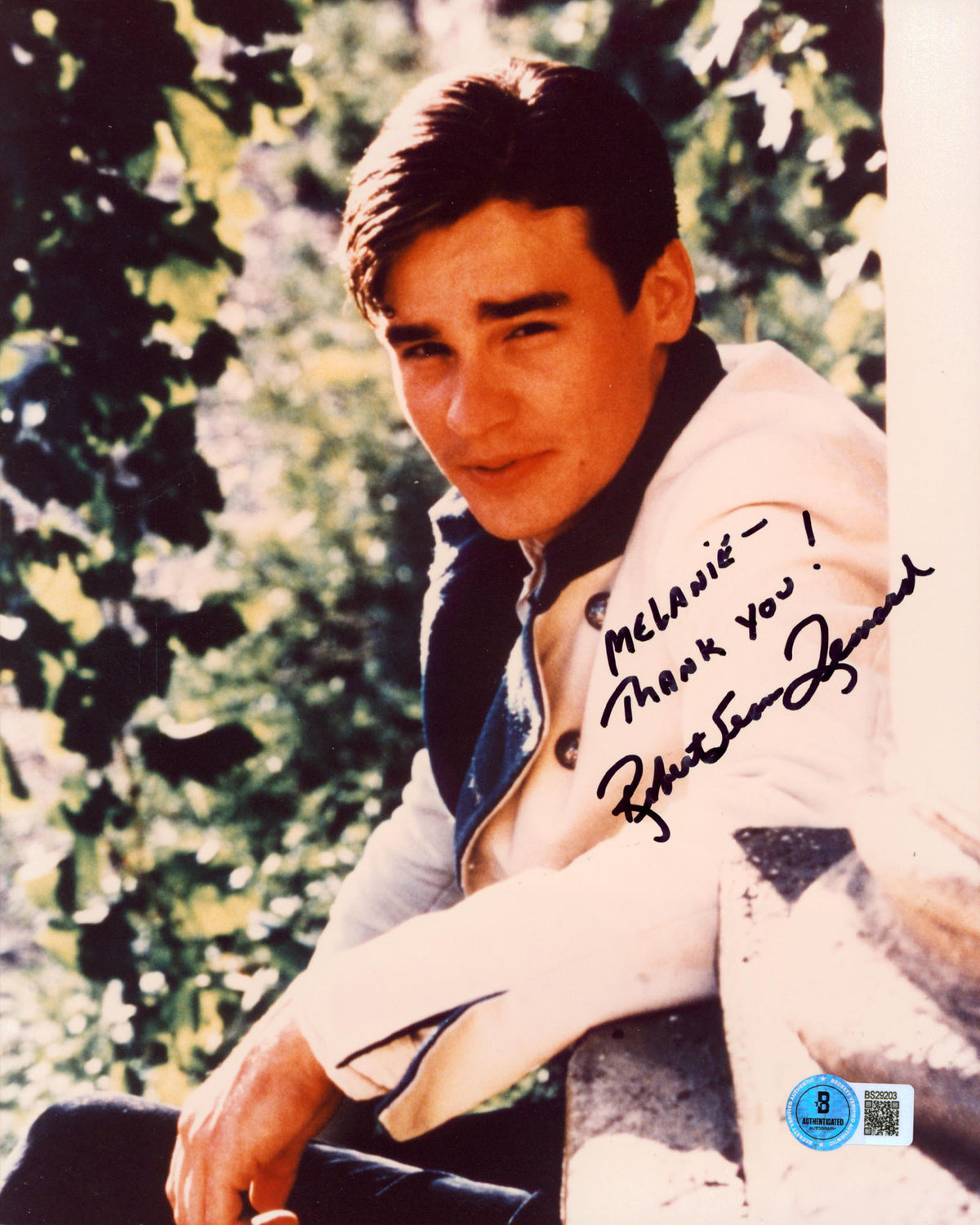 Robert Sean Leonard House "Melanie- Thank You!"
 Signed 8x10 Photo BAS #BS29203
