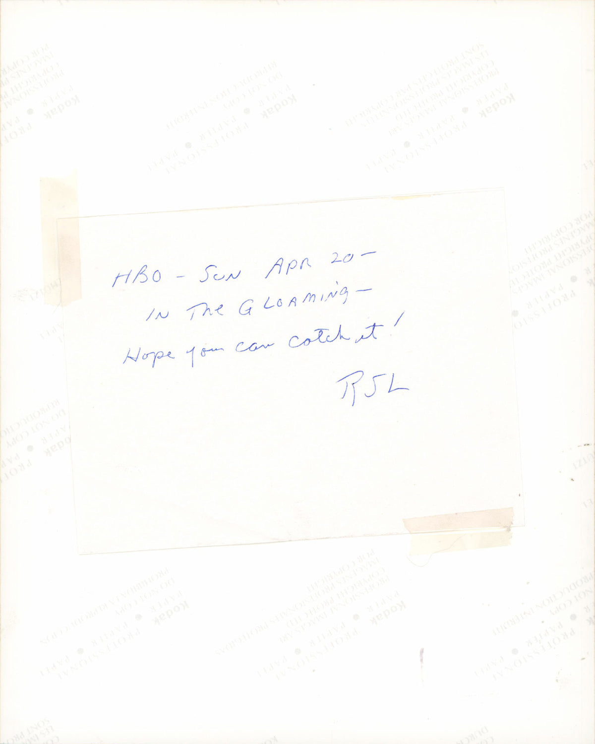 Robert Sean Leonard House "Melanie- Thank You!"
 Signed 8x10 Photo BAS #BS29203