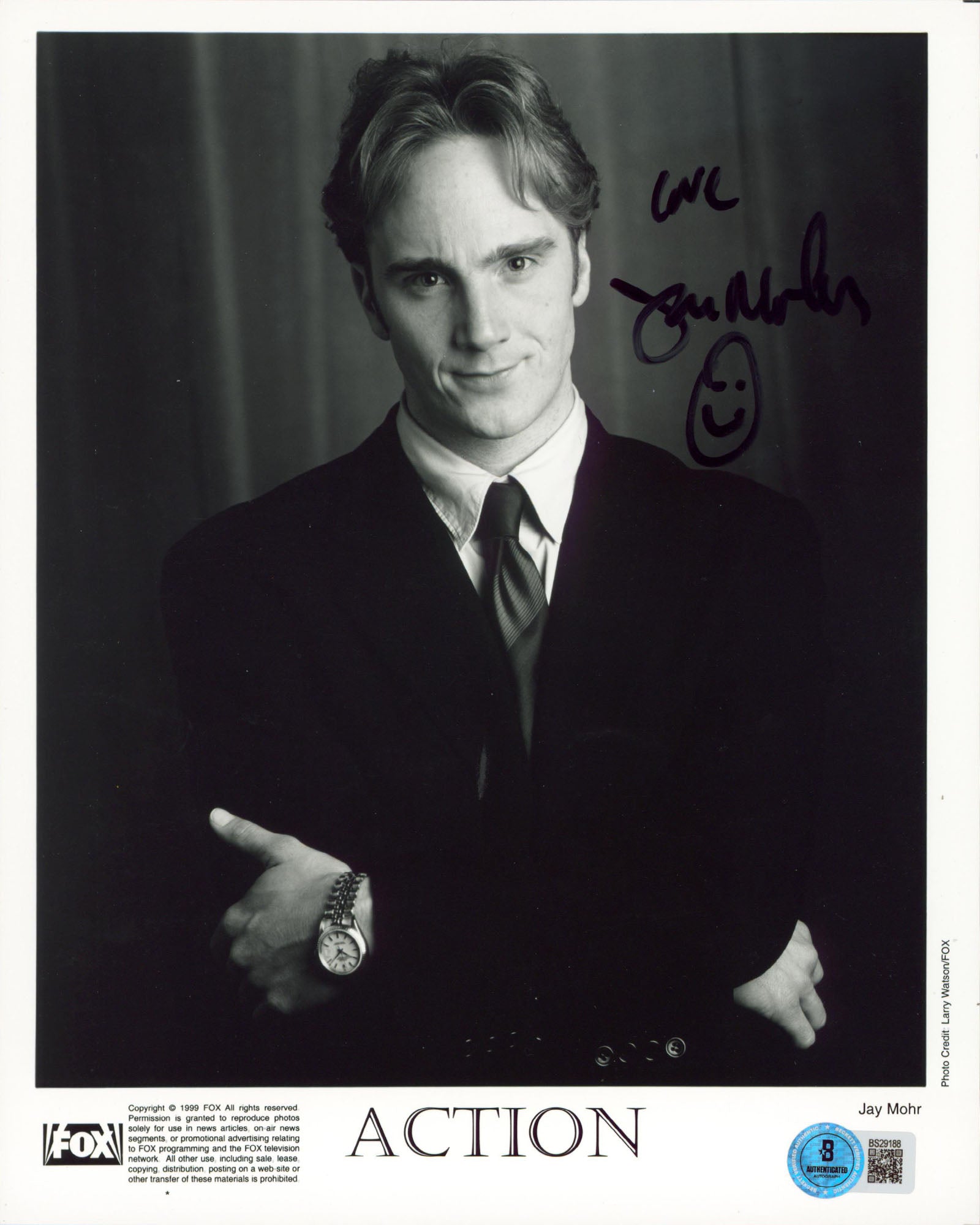 Jay Mohr Action Love Authentic Signed 8x10 Vertical Photo BAS #BS29188