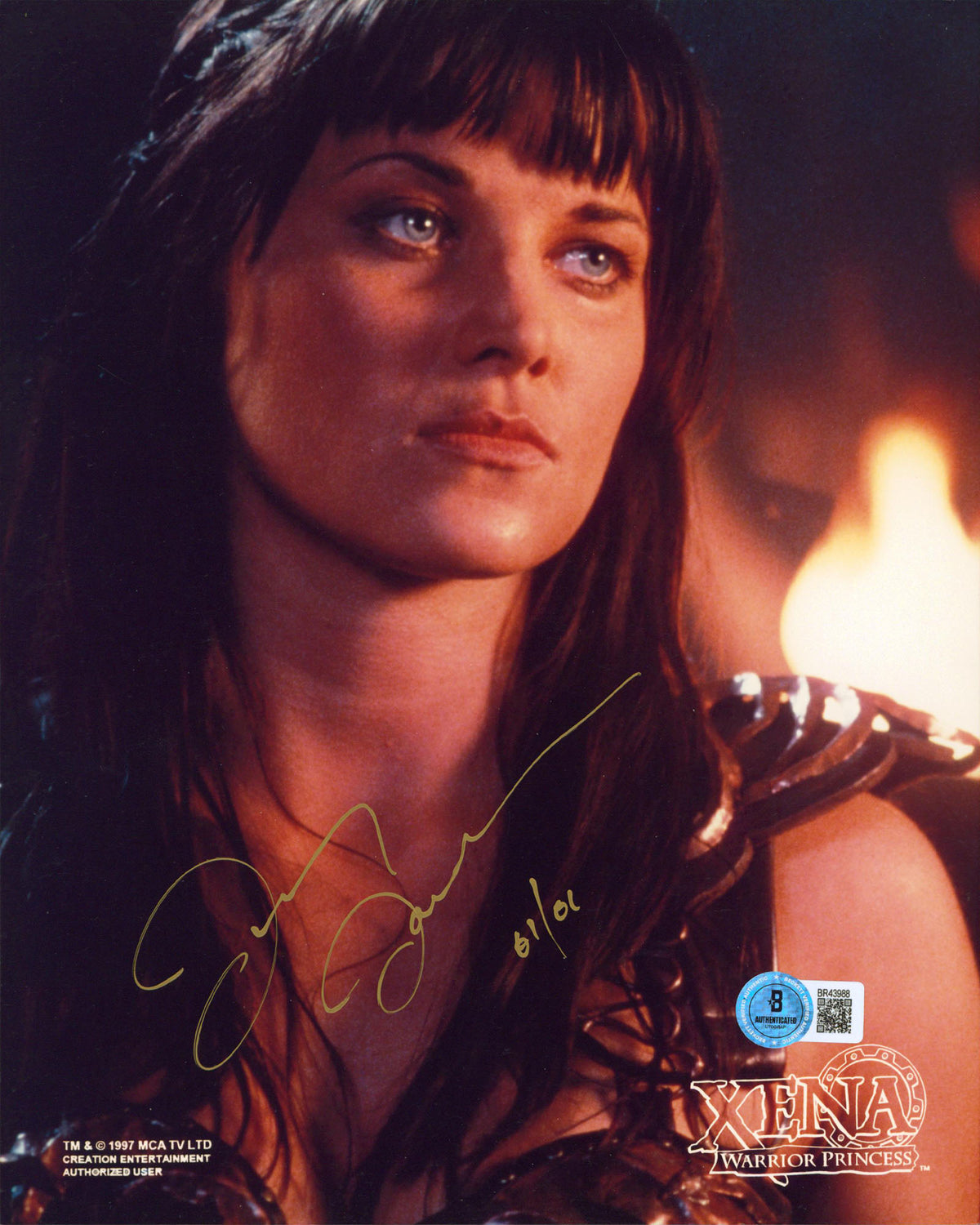 Lucy Lawless Xena Warrior Princess Authentic Signed 8x10 Photo BAS #BR43988